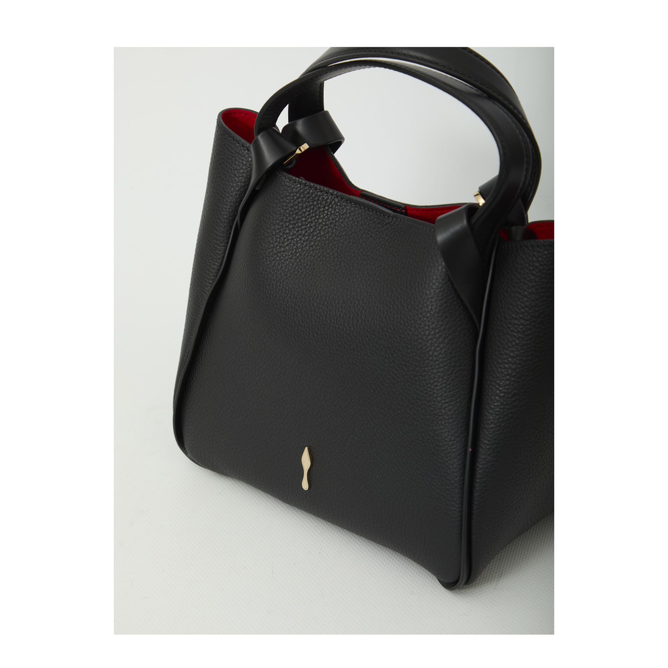 Bettina Mini Grained Calf Leather Tote Bag - Black - Image 4