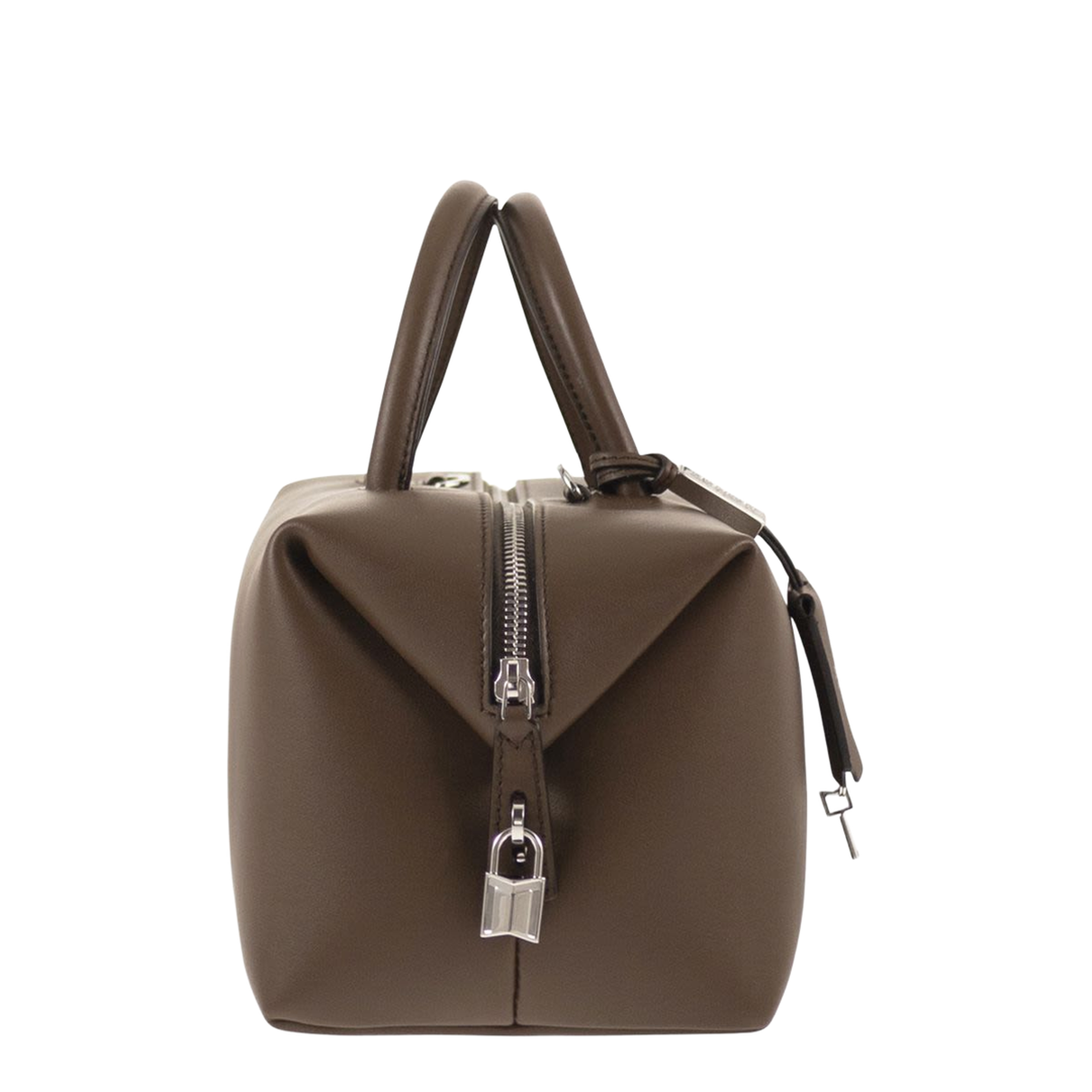Holdall Medium Calfskin Satchel Bag - Beige - Image 3