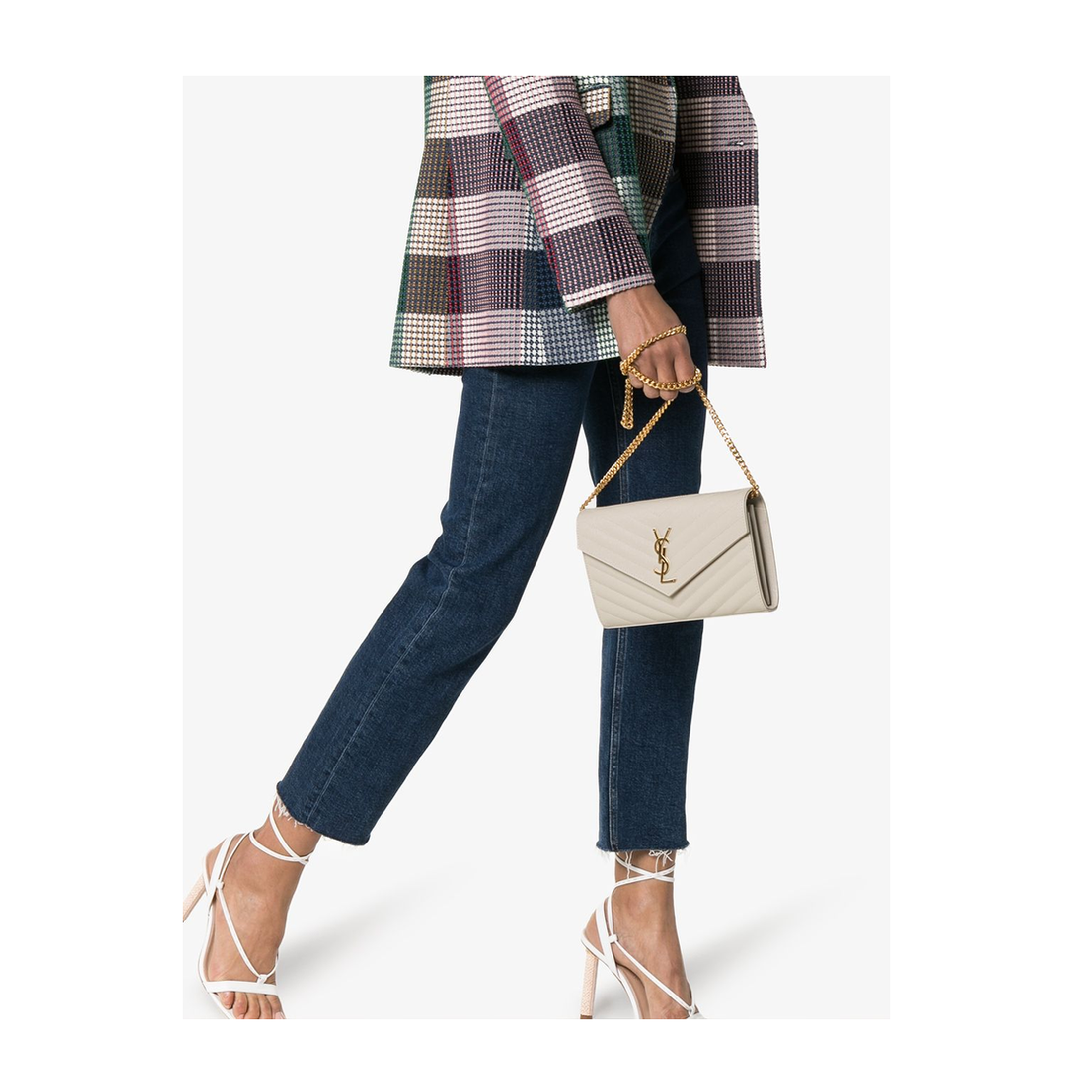 Classic Cassandre Chain Wallet In Grain De Poudre Leather - Image 2