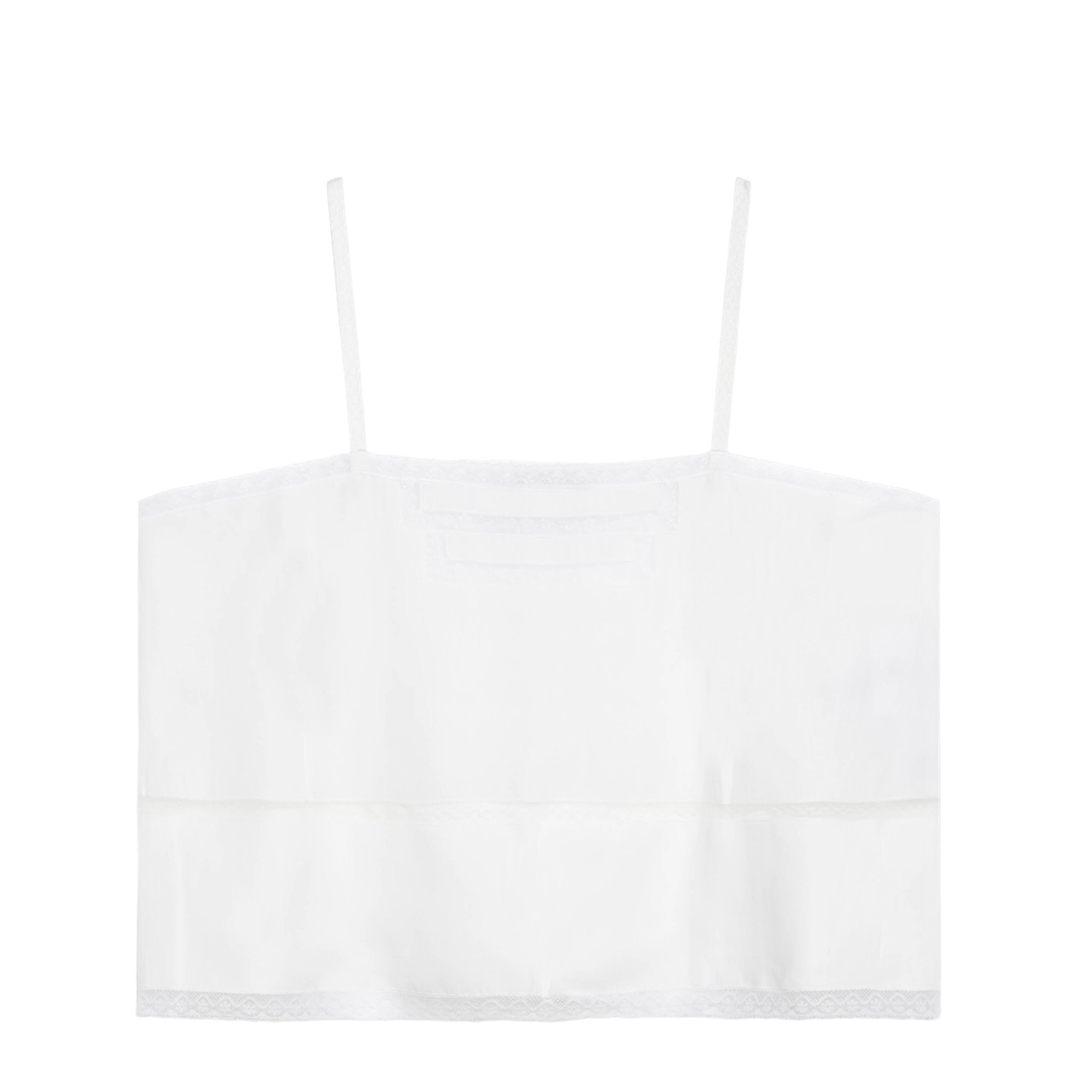 White Linen And Lace Top - Image 2
