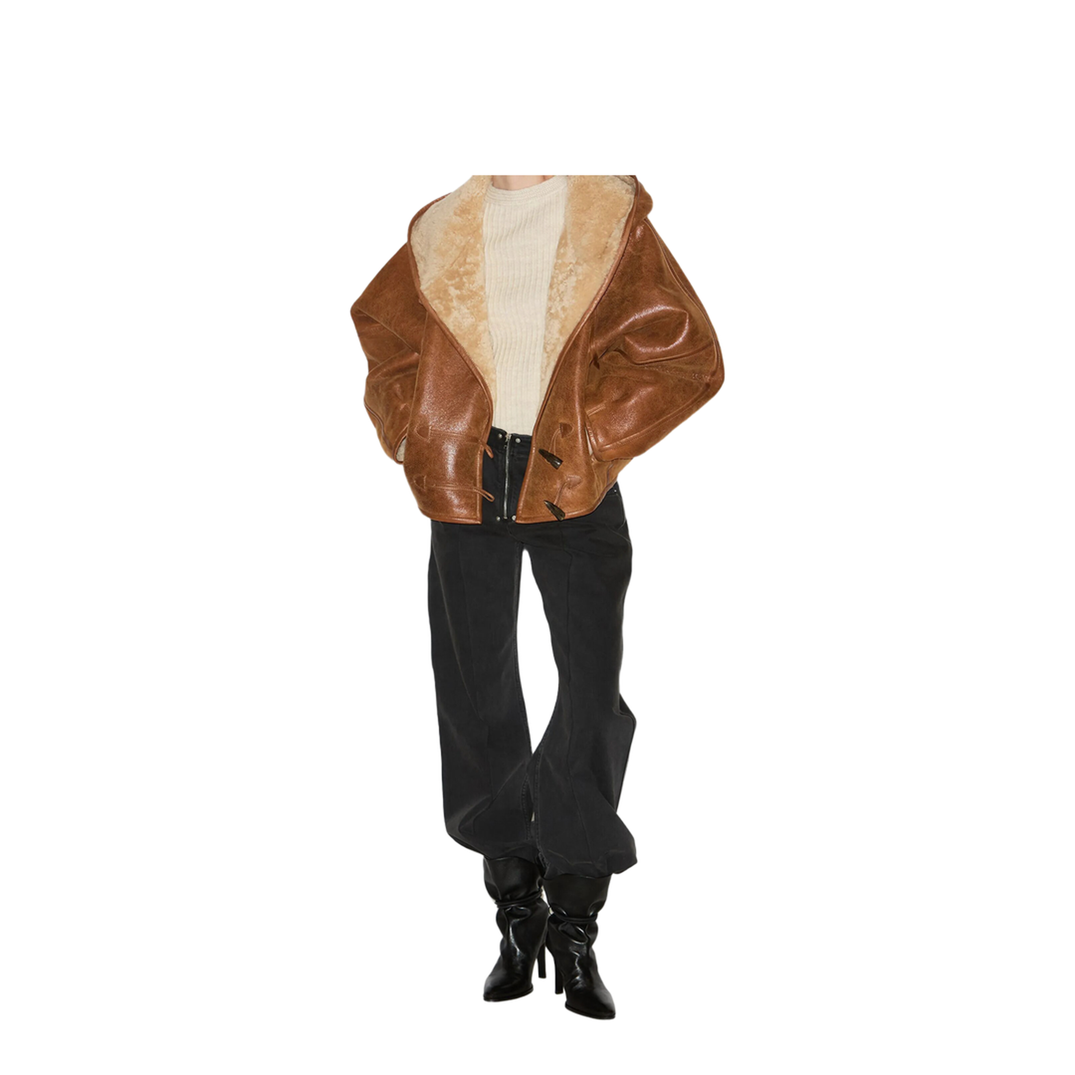 Amiel Short Shearling Coat - Image 2