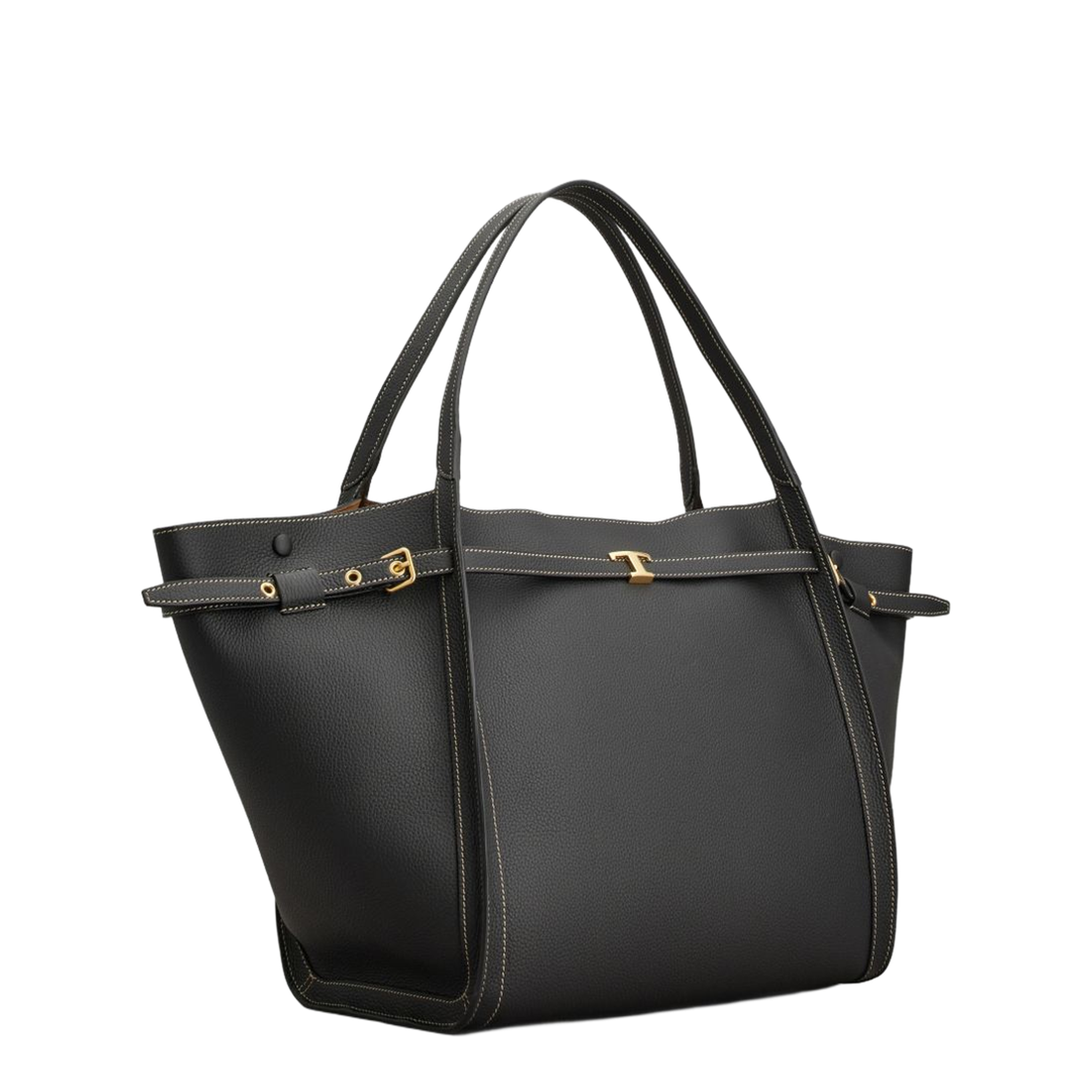 Medium Calfskin Shopping Bag - Black - Image 3