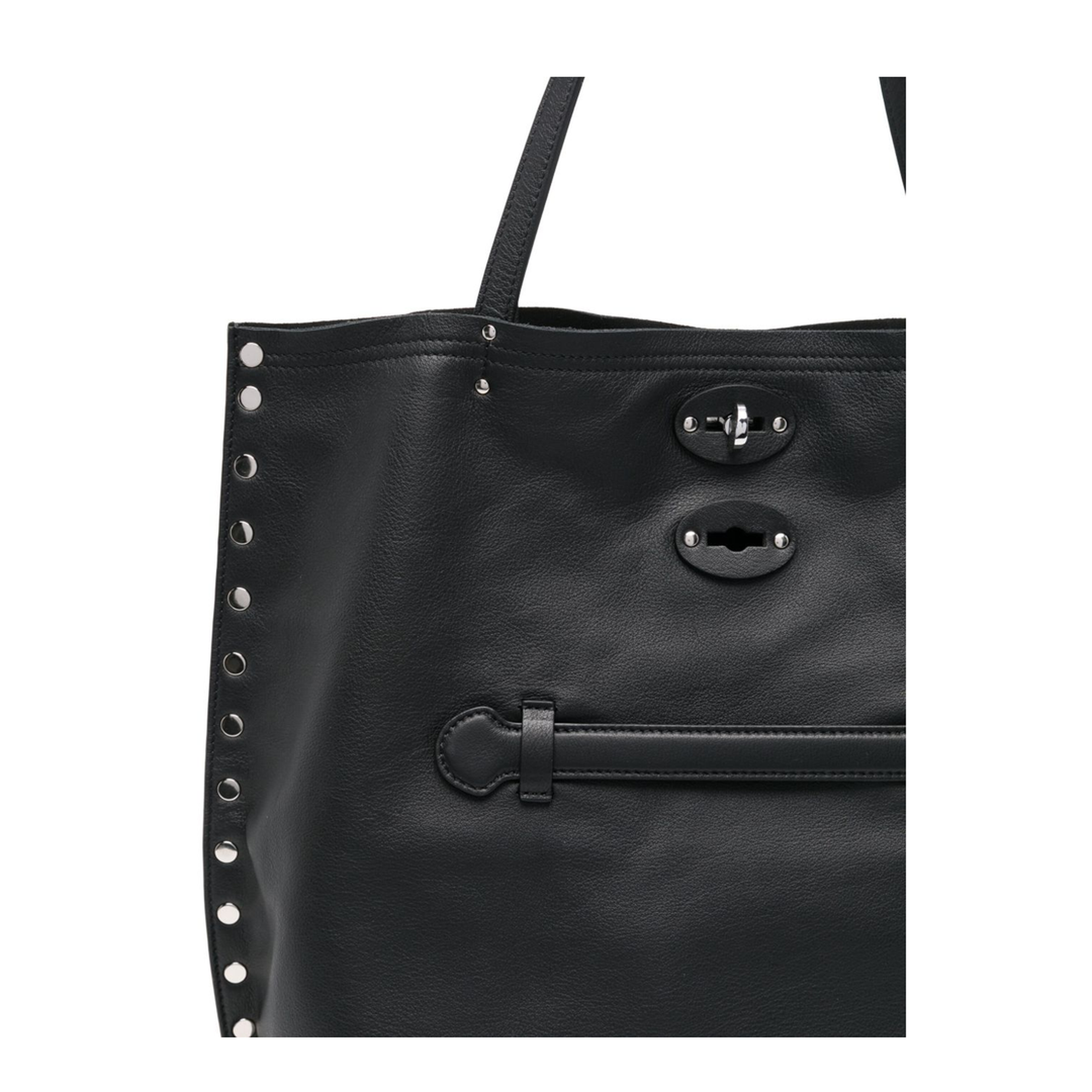 A'Spasso Medium Cowhide Handbag - Black Lavagna - Image 2