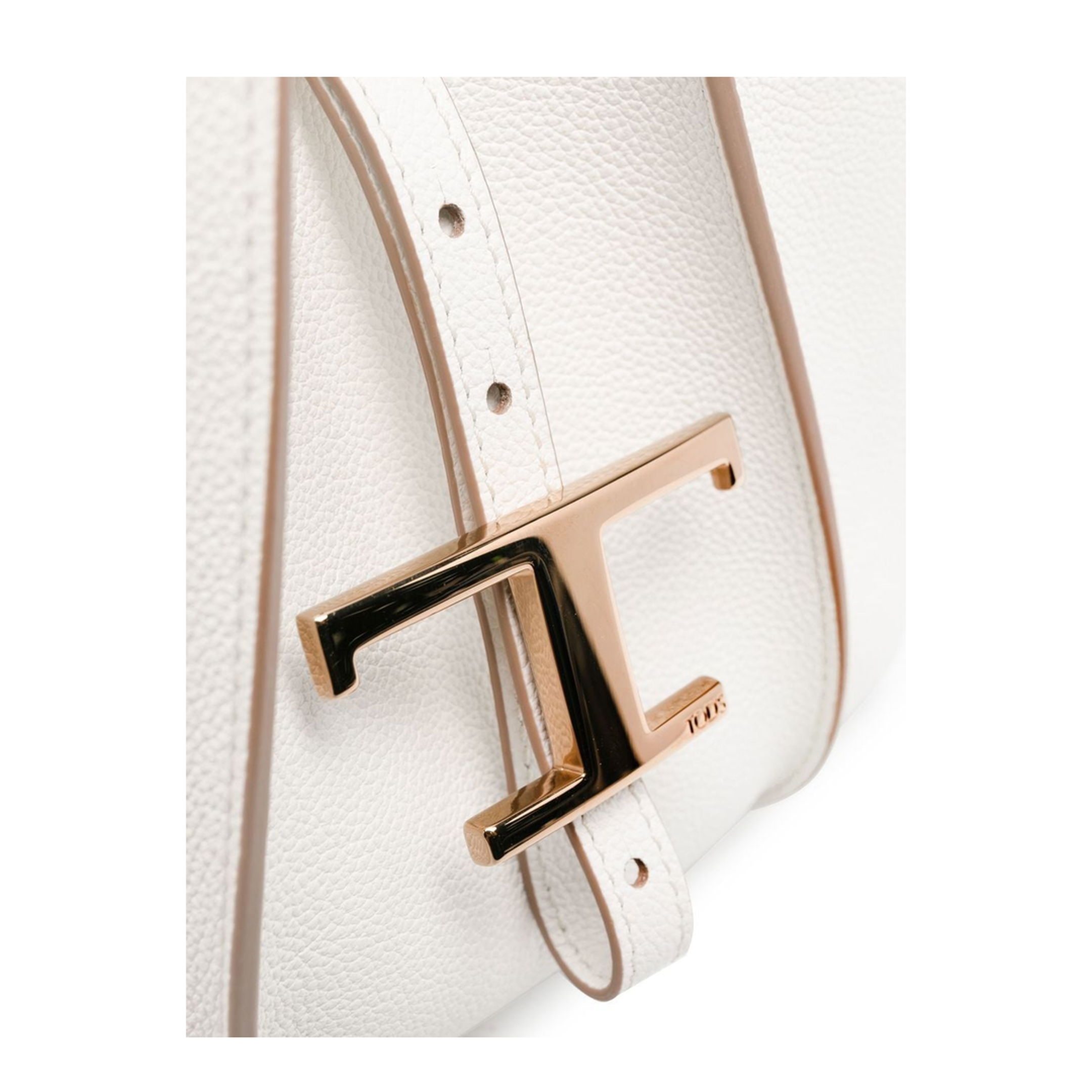 T Timeless Shopping Bag in Leather Mini - White - Image 6