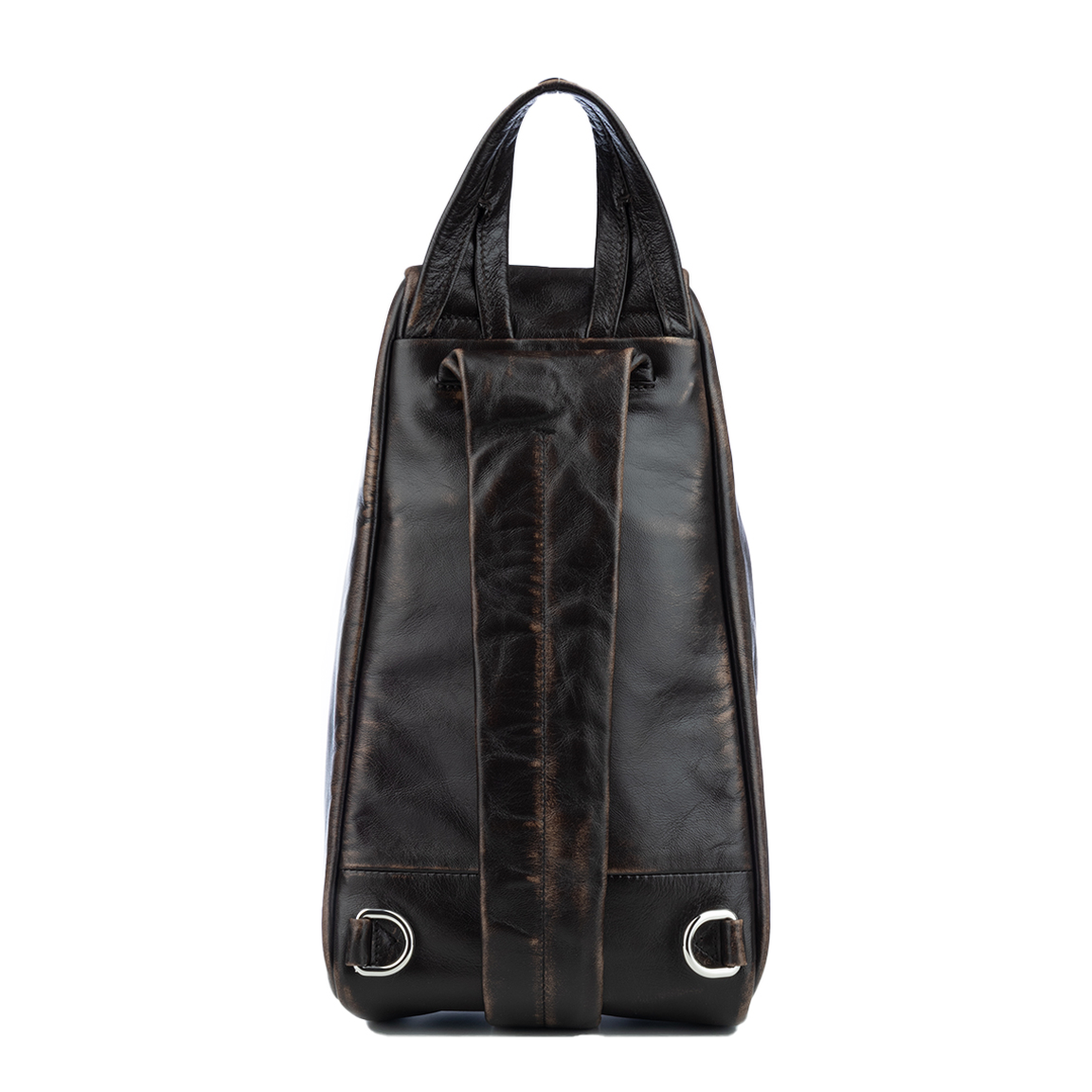 Lambskin Backpack - Dark Brown - Image 3