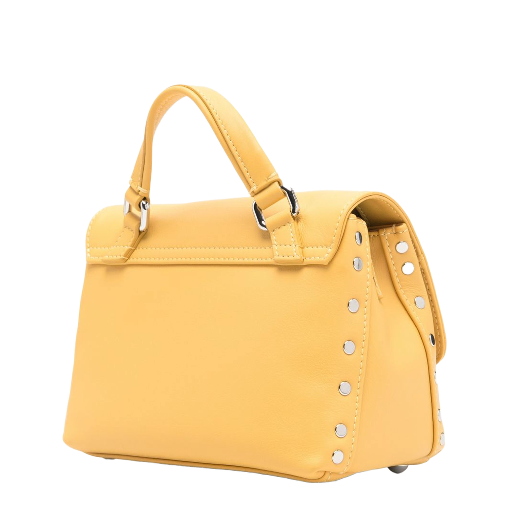 Postina Calf Leather Top-Handle Handbag - Yellow - Image 3