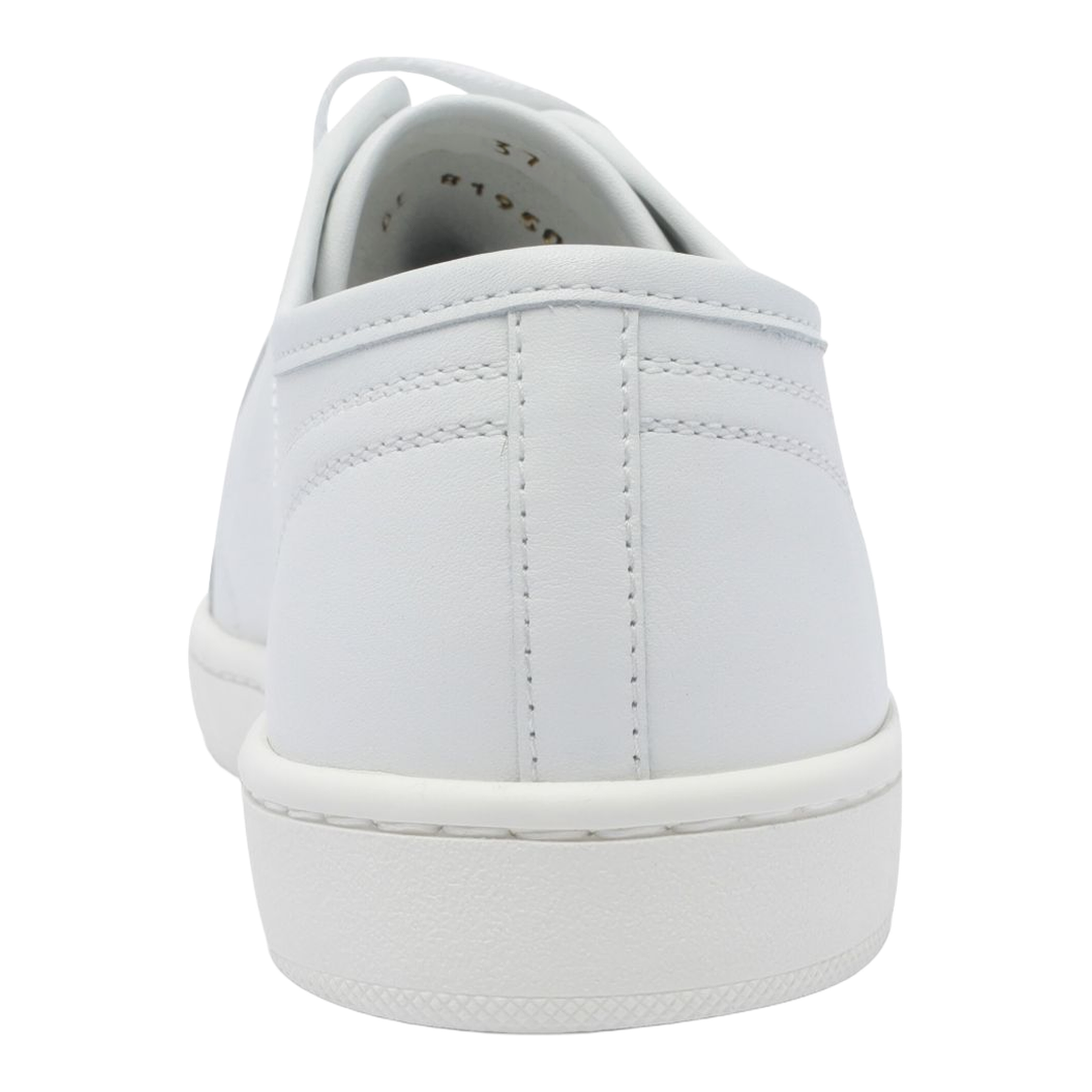 Gym Sneakers in Smooth Leather in White - Image 3
