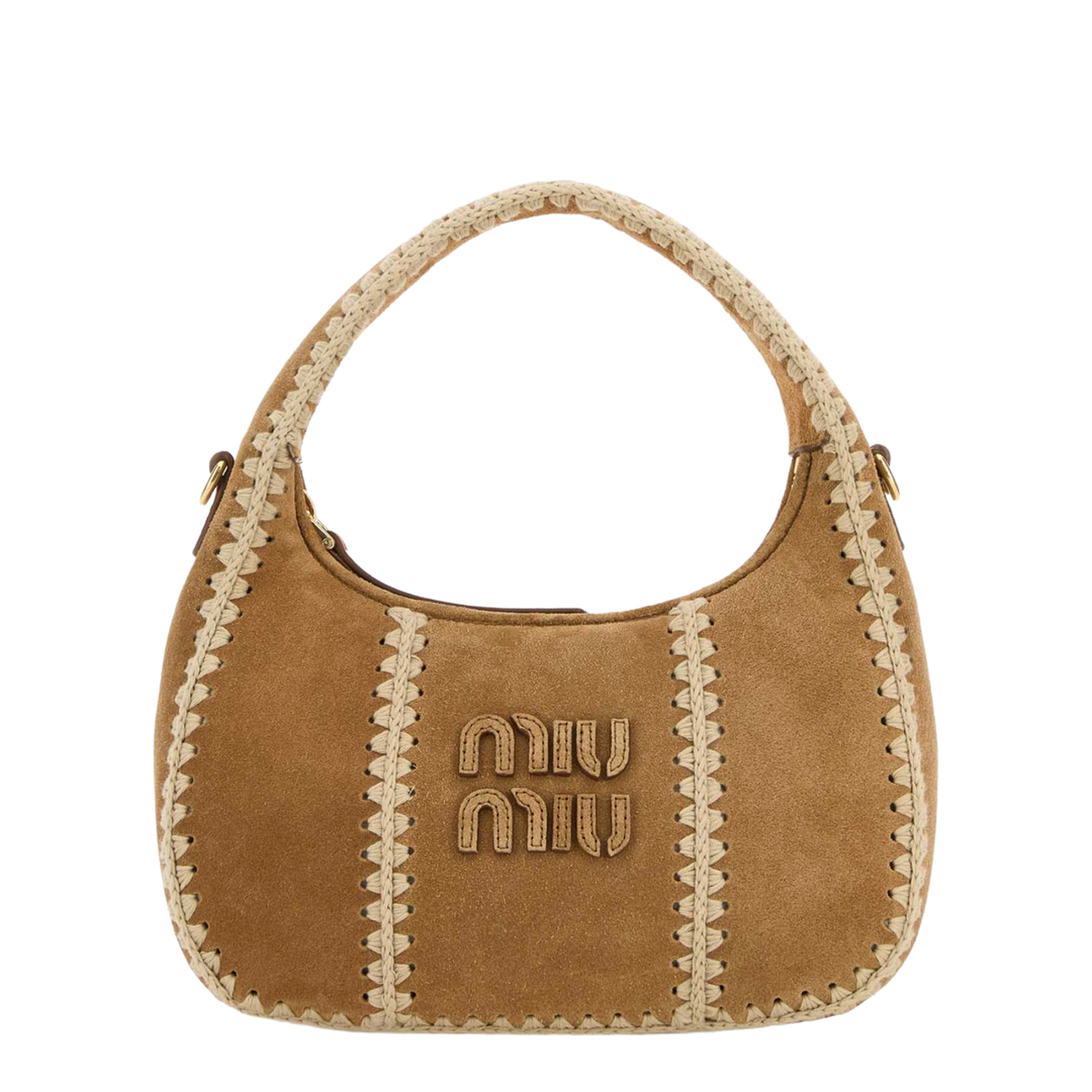 Beige Suede Handbag - Image 1