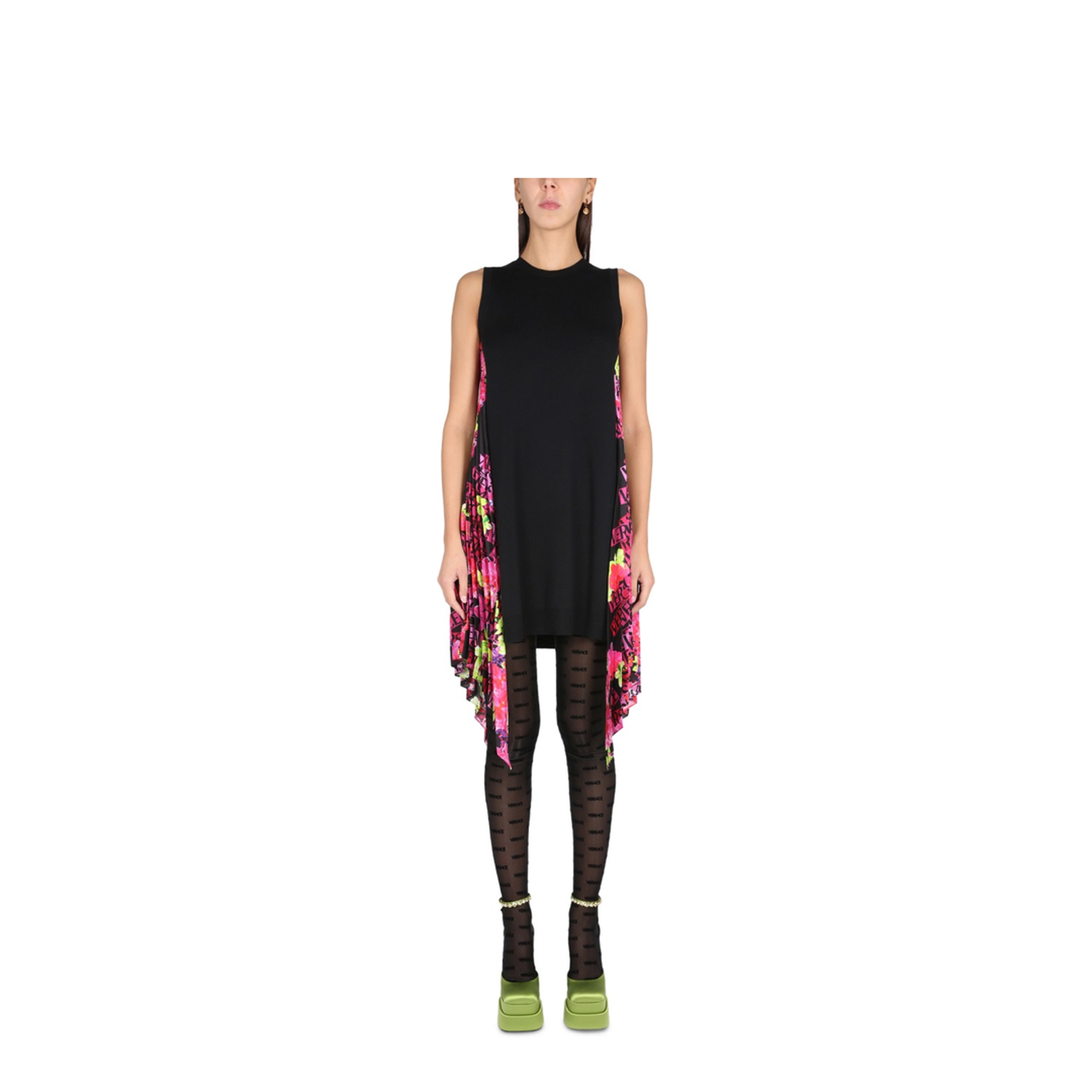 Orchid Logo Dress In Black - Image 1