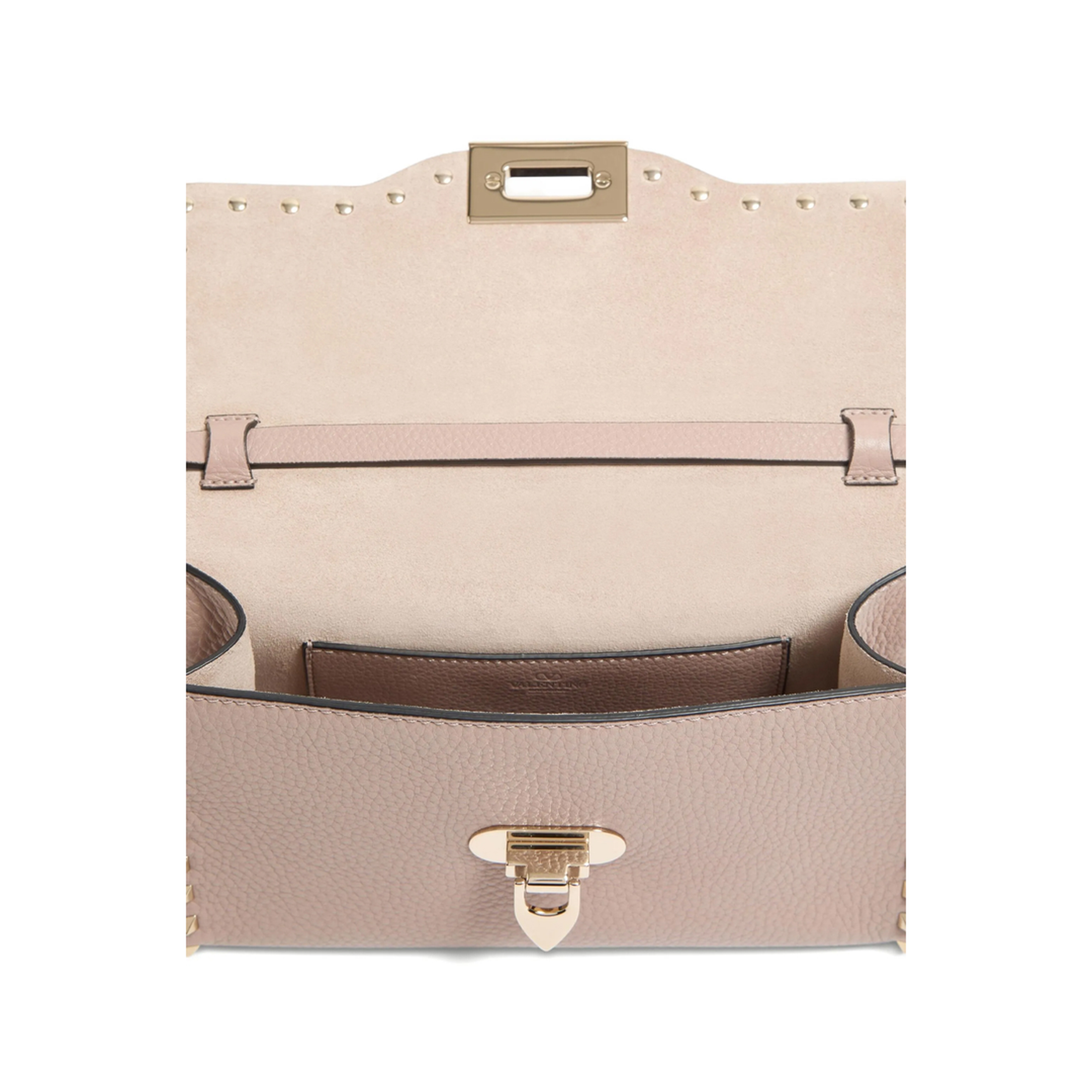 Rockstud Small Garnet Calfskin Crossbody Bag - Image 12
