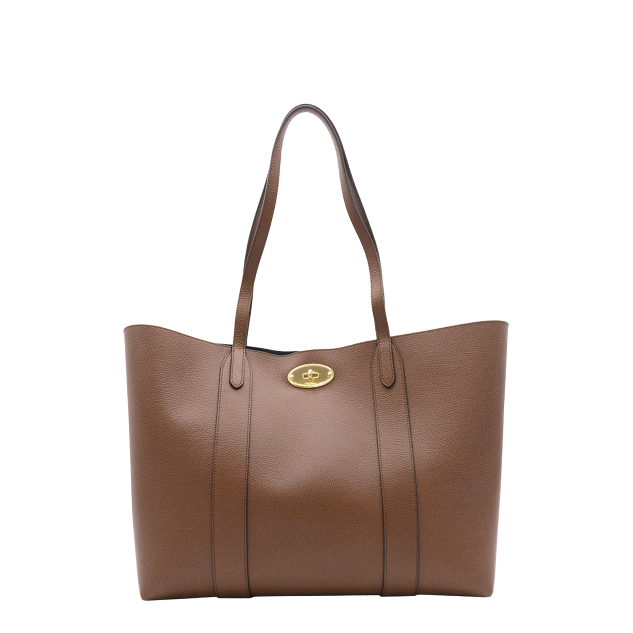 Bayswater Small Small Classic Grain Leather Tote - Oak - Image 2