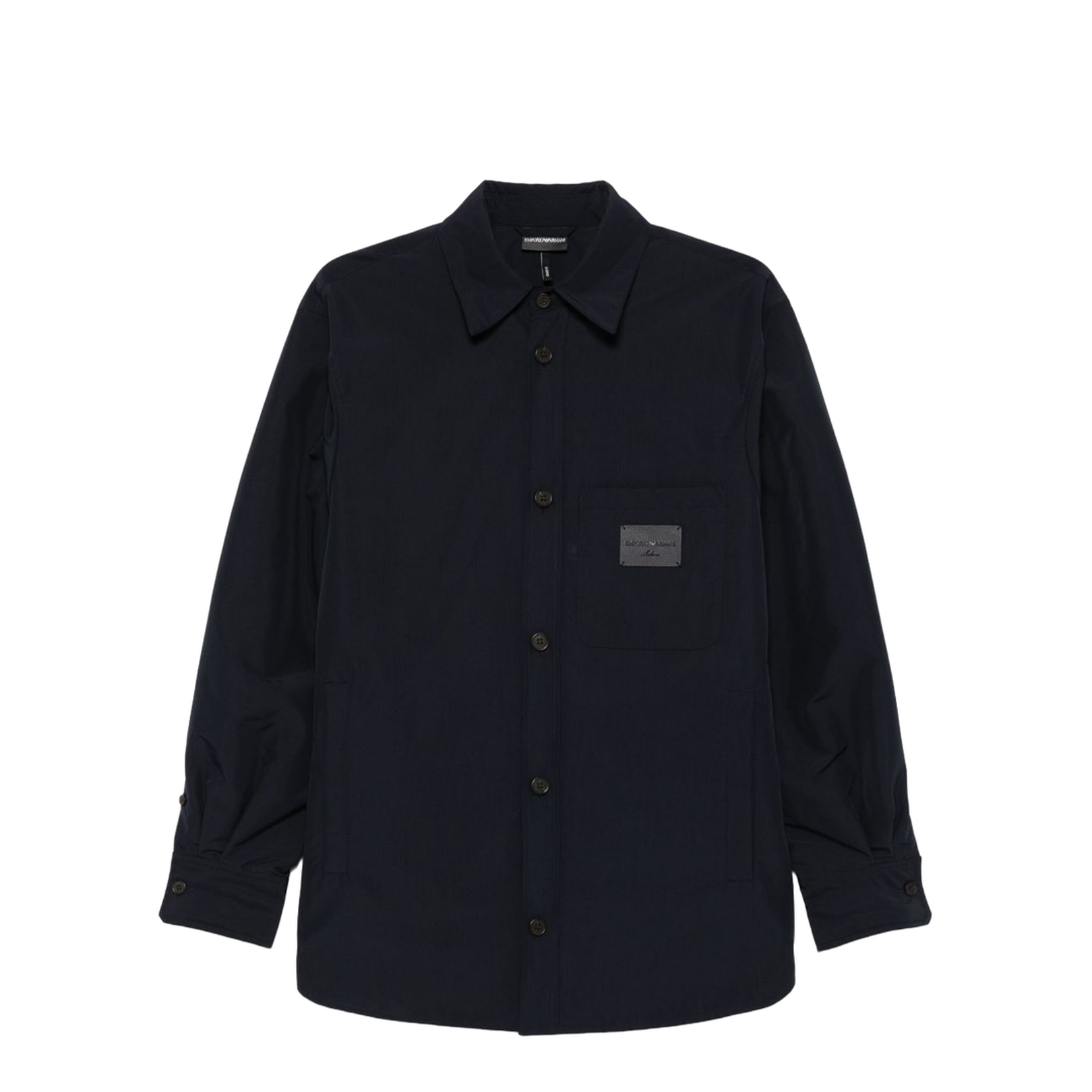 Nylon Shirt Jacket with Patch Pocket - Image 1