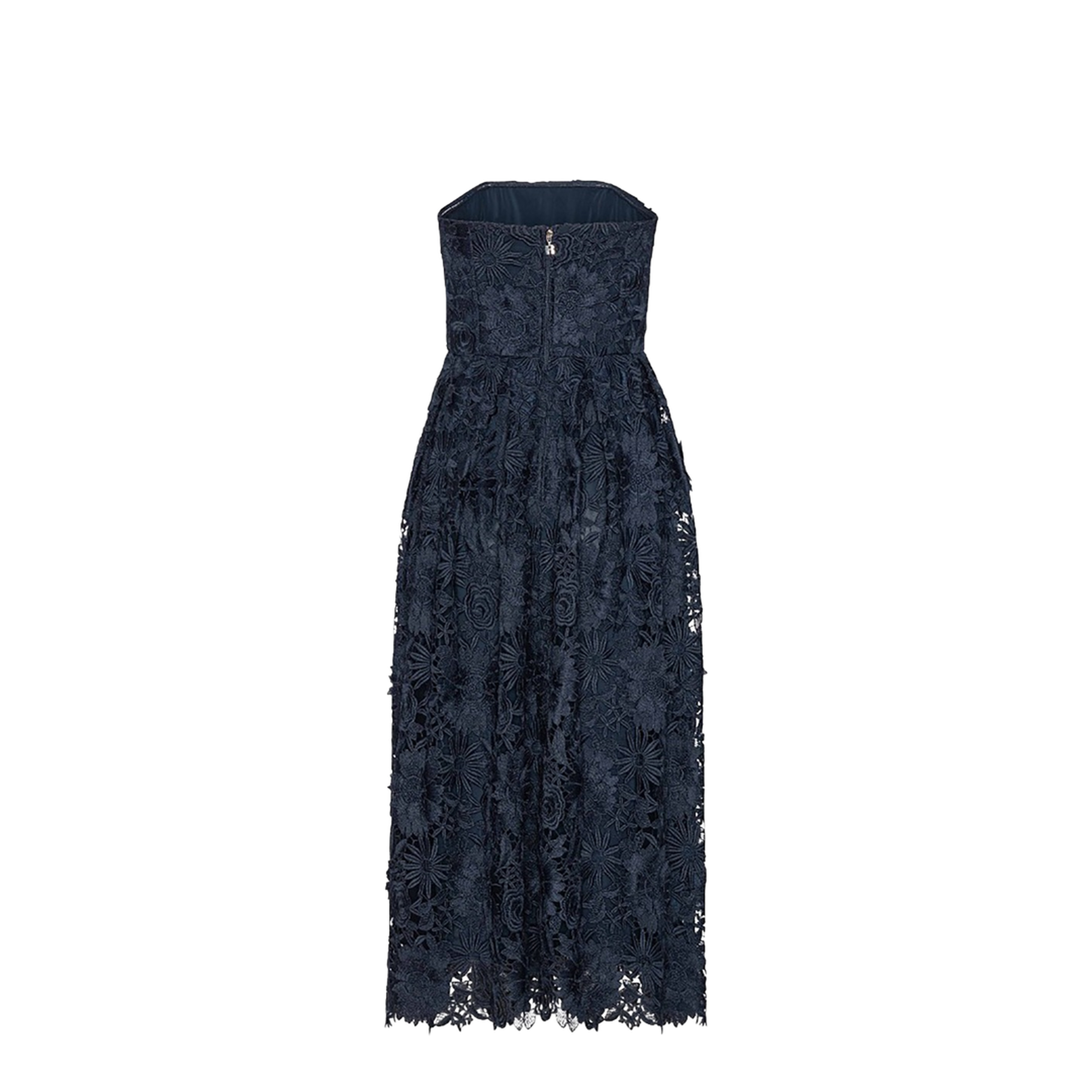 3D Lace Flared Midi Dress - Image 3