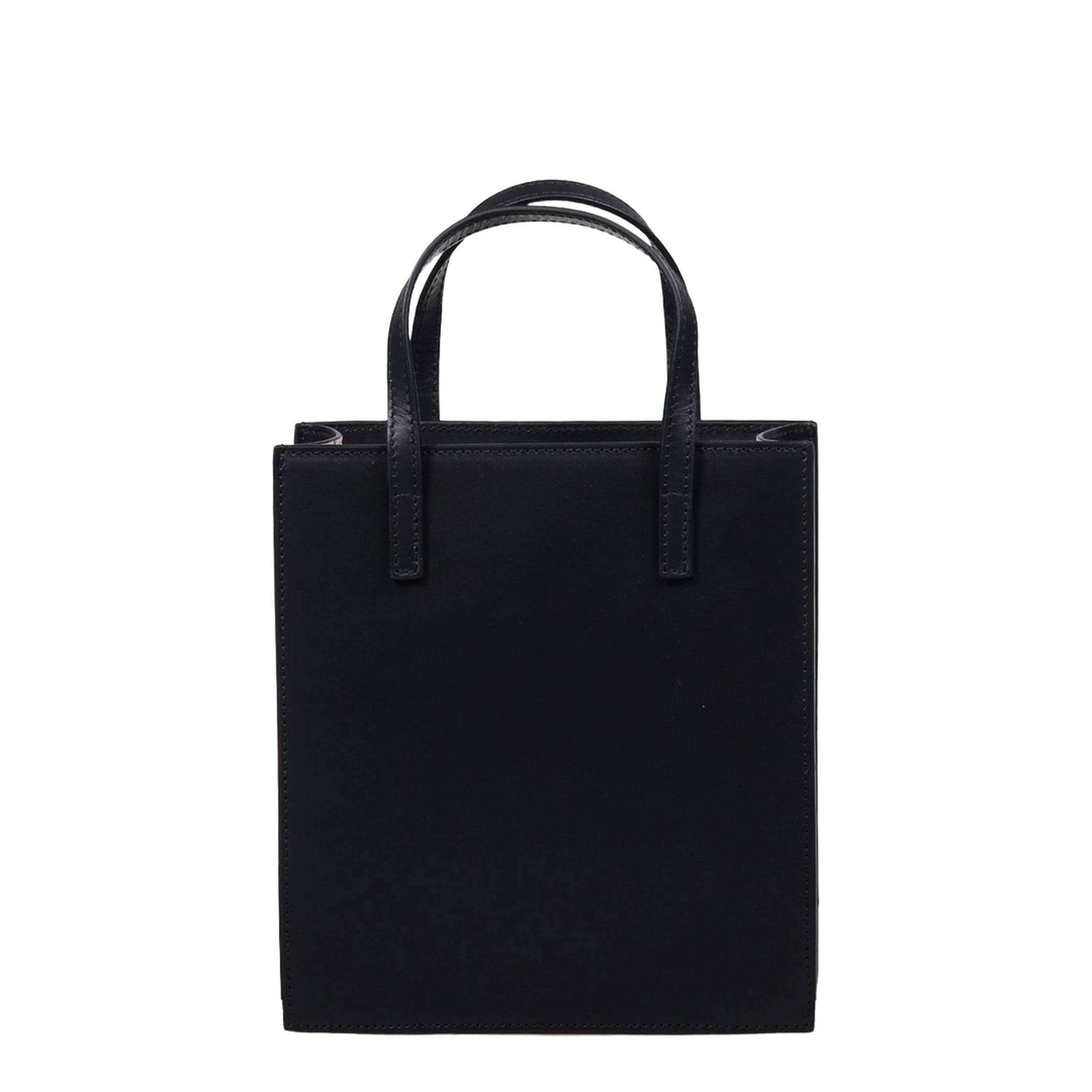 Pocket Medium Calf Leather Handbag - Black - Image 2
