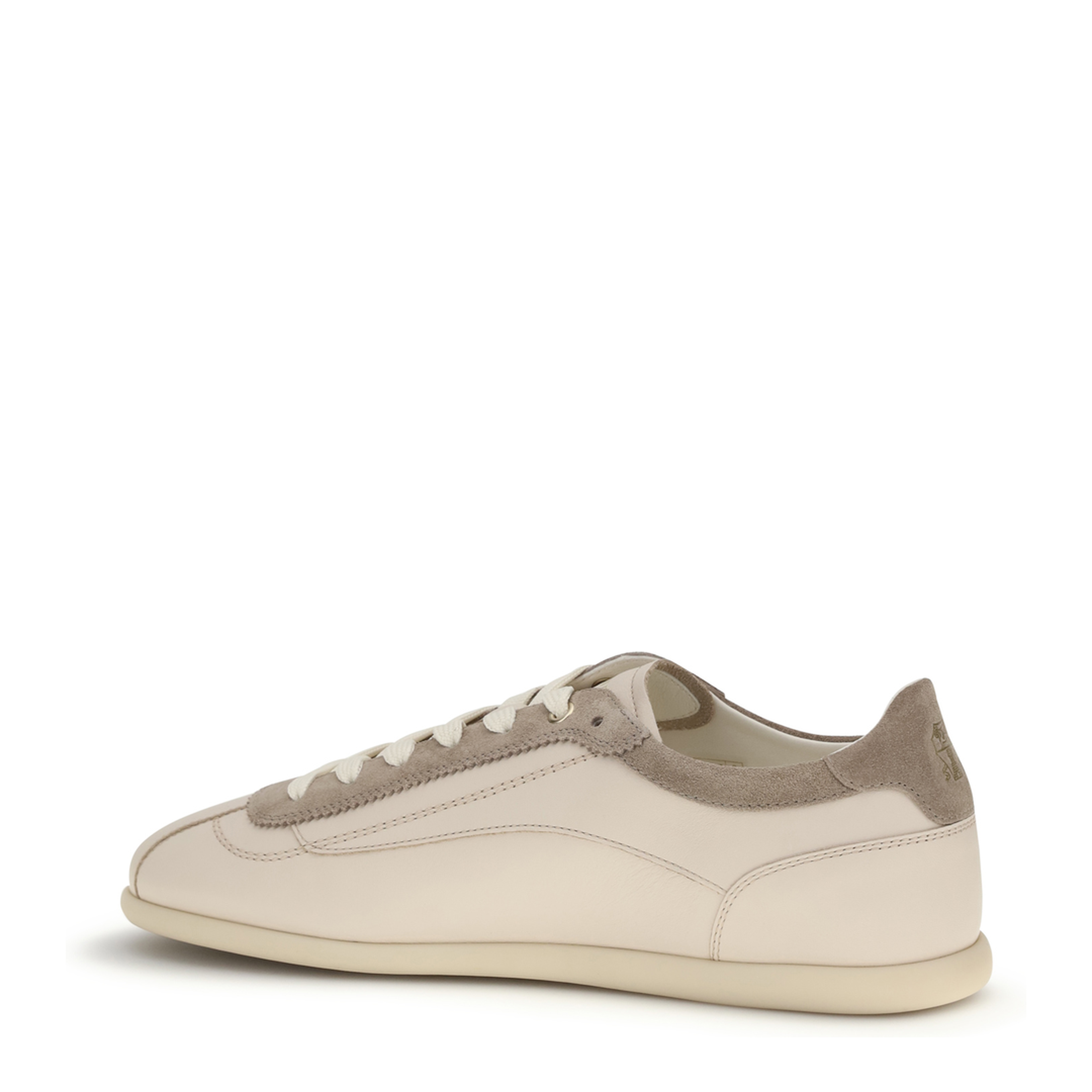 Leather And Suede Sneakers With Slim Sole - Image 3