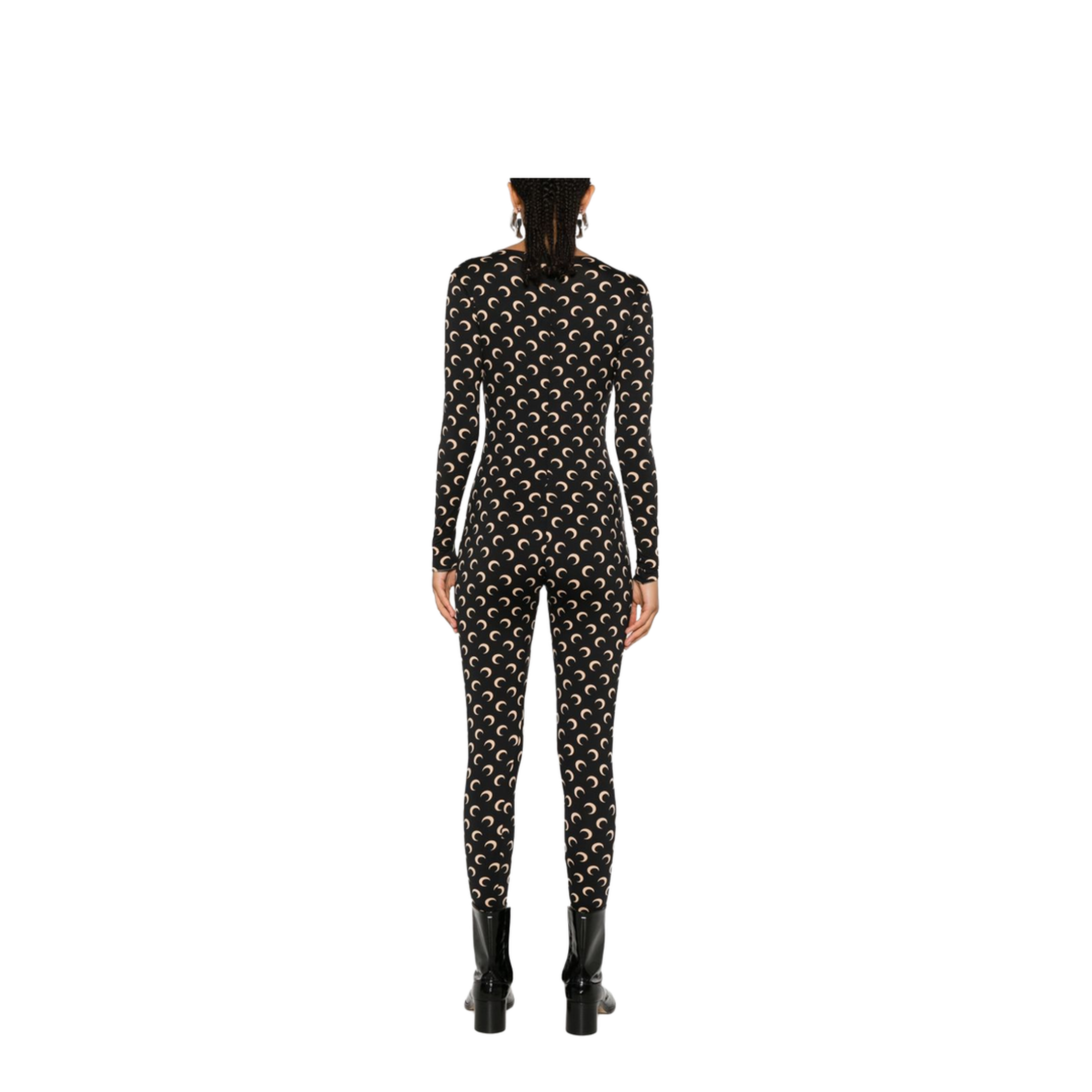Moon Printed Catsuit - Black - Image 2