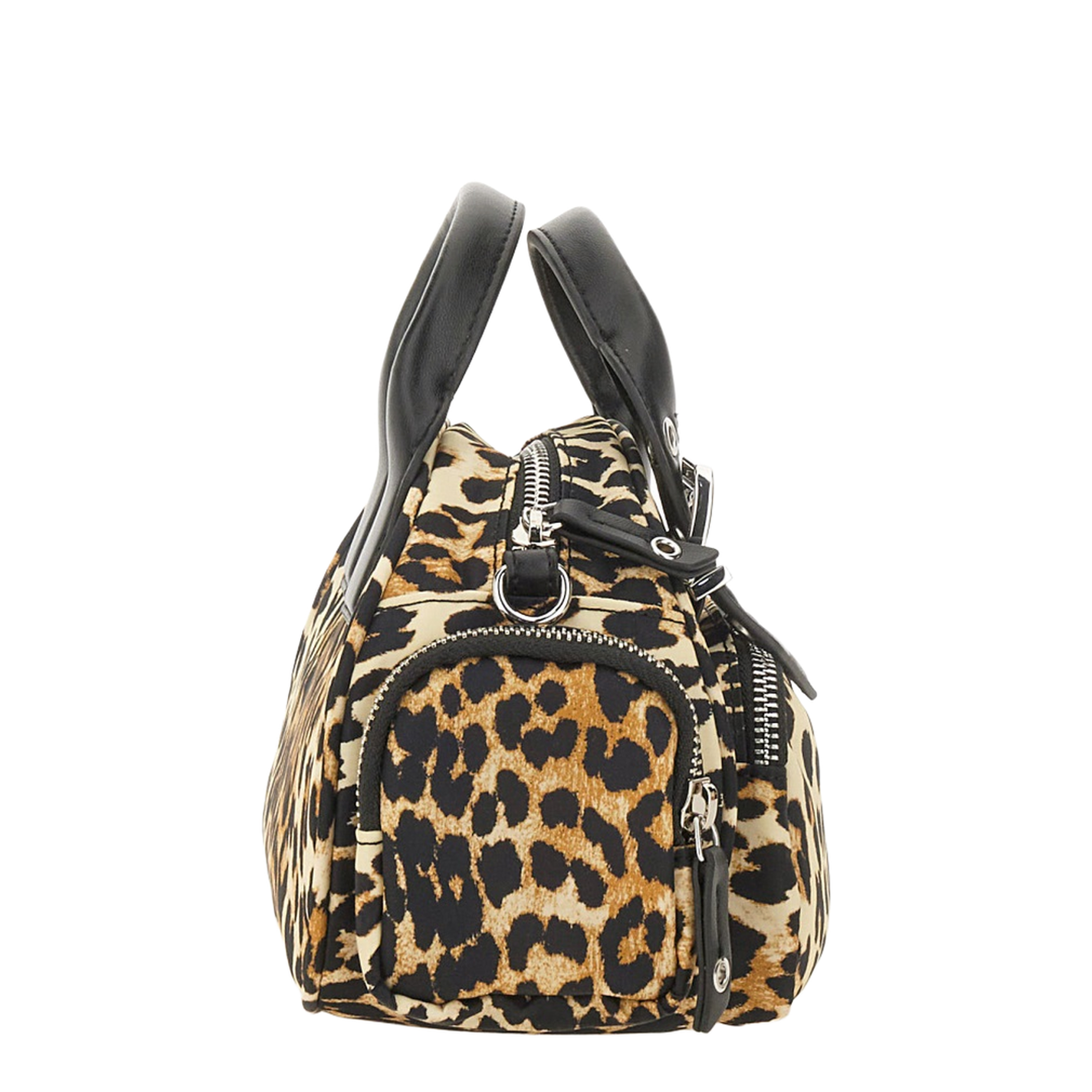 Small Nylon Duffle Bag - Leopard - Image 4