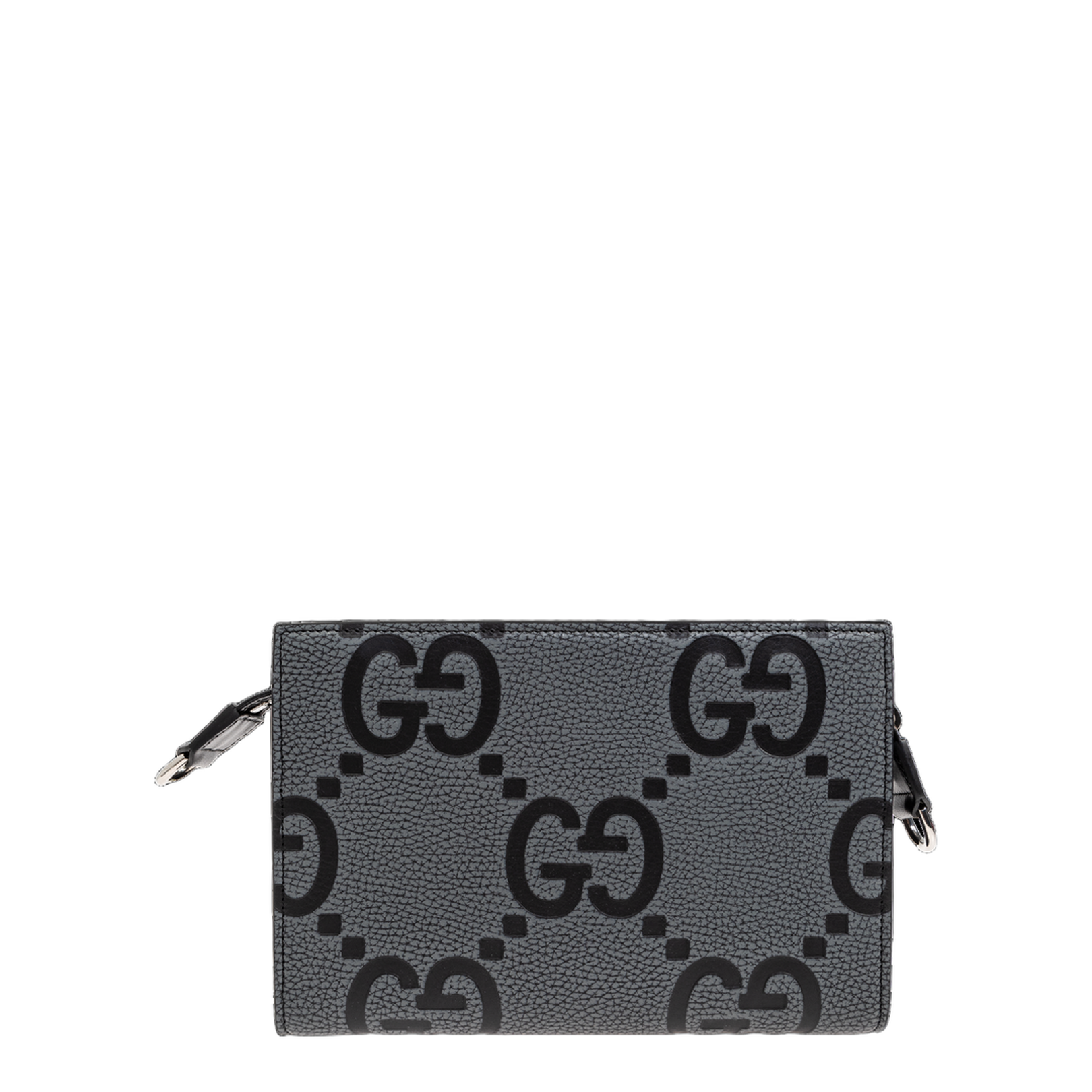 GG Jumbo Small Leather Crossbody Bag - Gray - Image 3