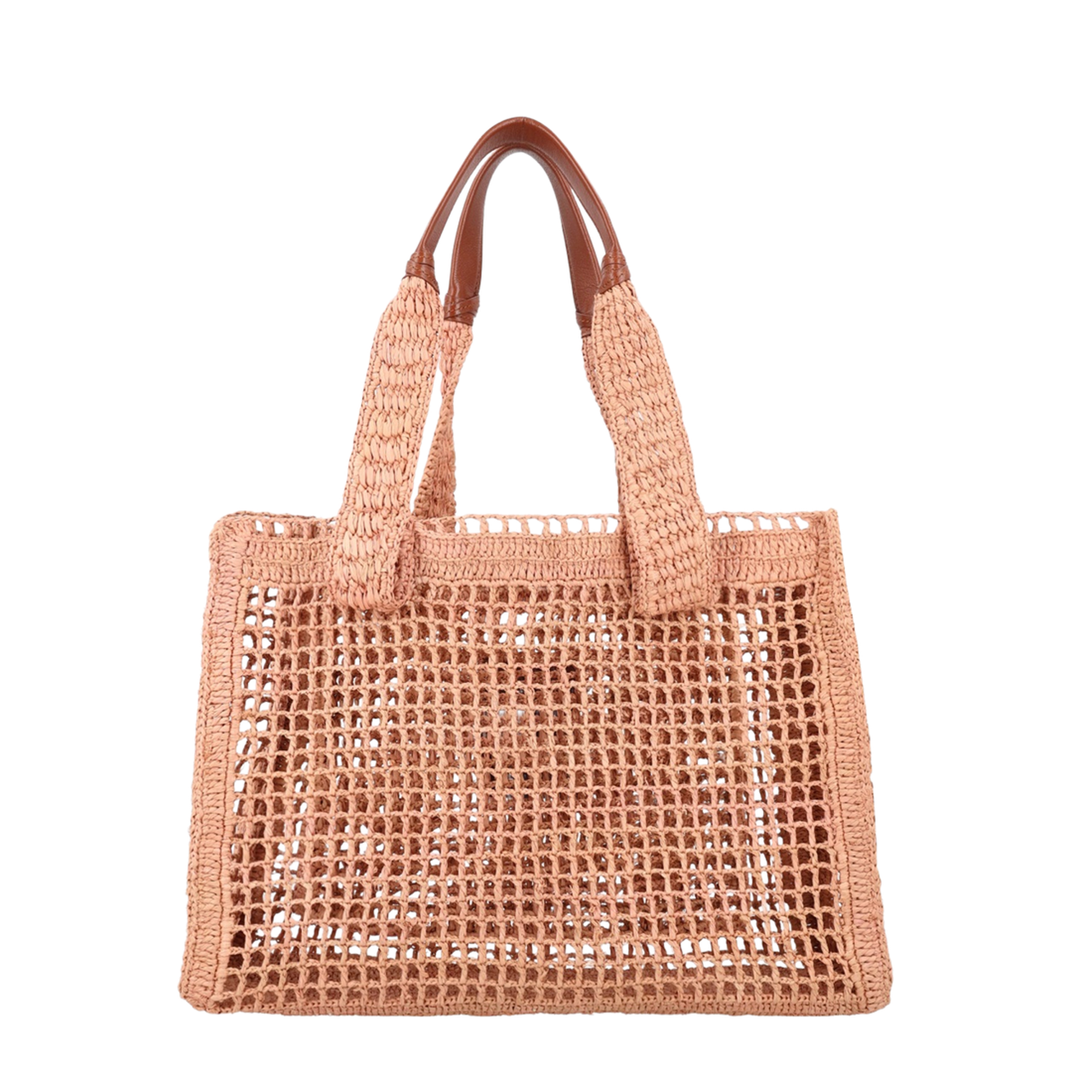 Summer Banana Raffia Tote Bag - Summery Beige - Image 2