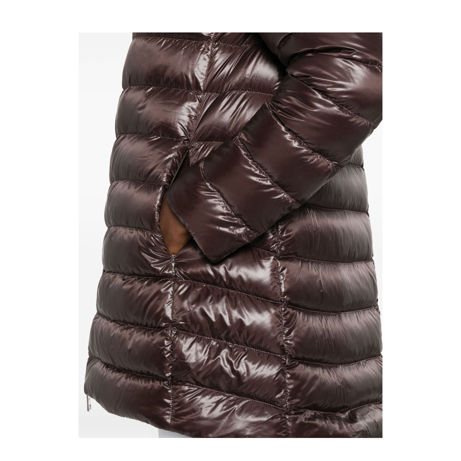 Brown A-Shape Midi Down Jacket - Image 2