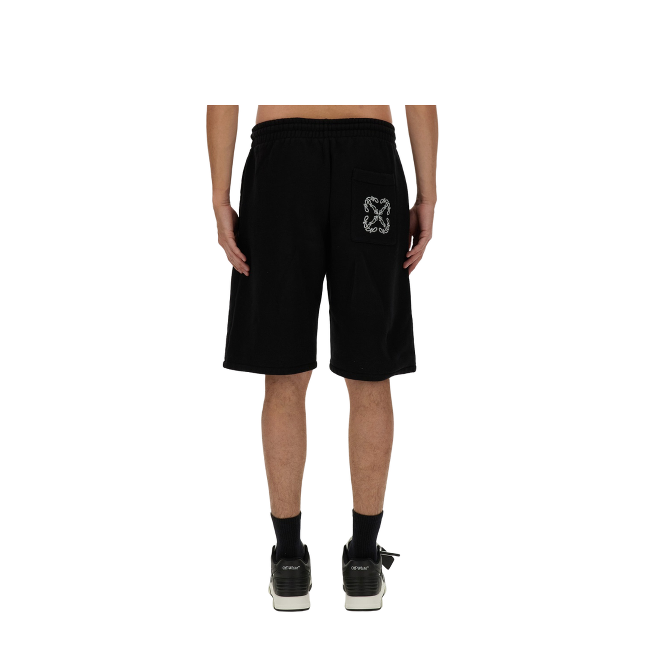 Sporty Bermuda Shorts with Embroidered Arrow - Image 3