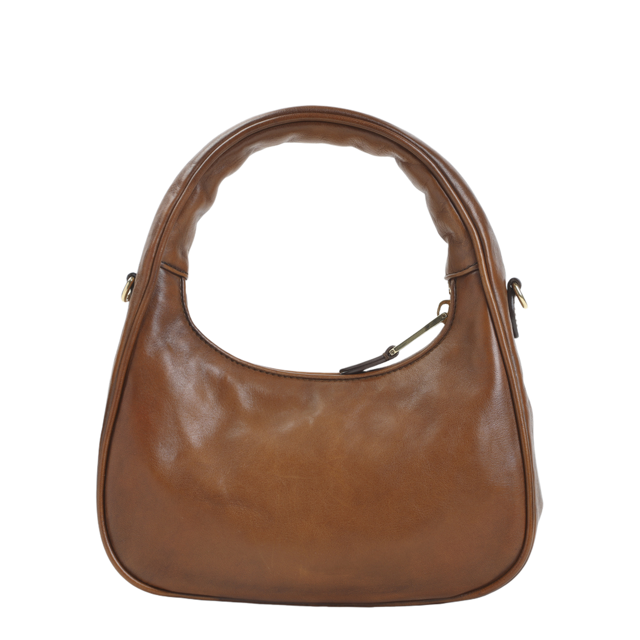 Wander Matelassé Nappa Leather Hobo Bag - Caramel - Image 4