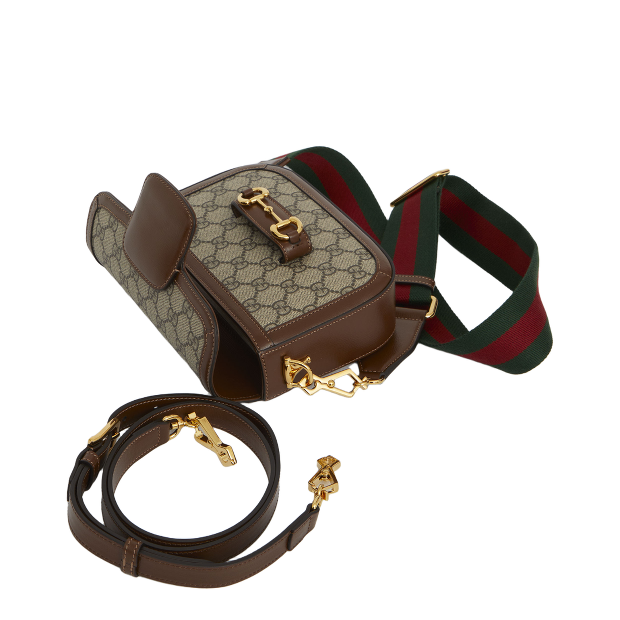 Horsebit 1955 Small Leather Shoulder Bag - Brown - Image 4