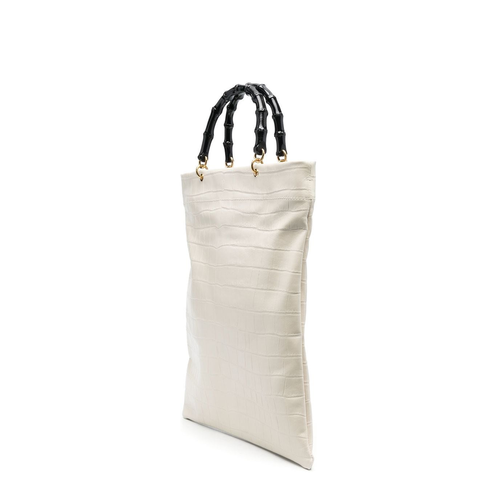 Ivory Leather Medium Shopping Bag - Image 5