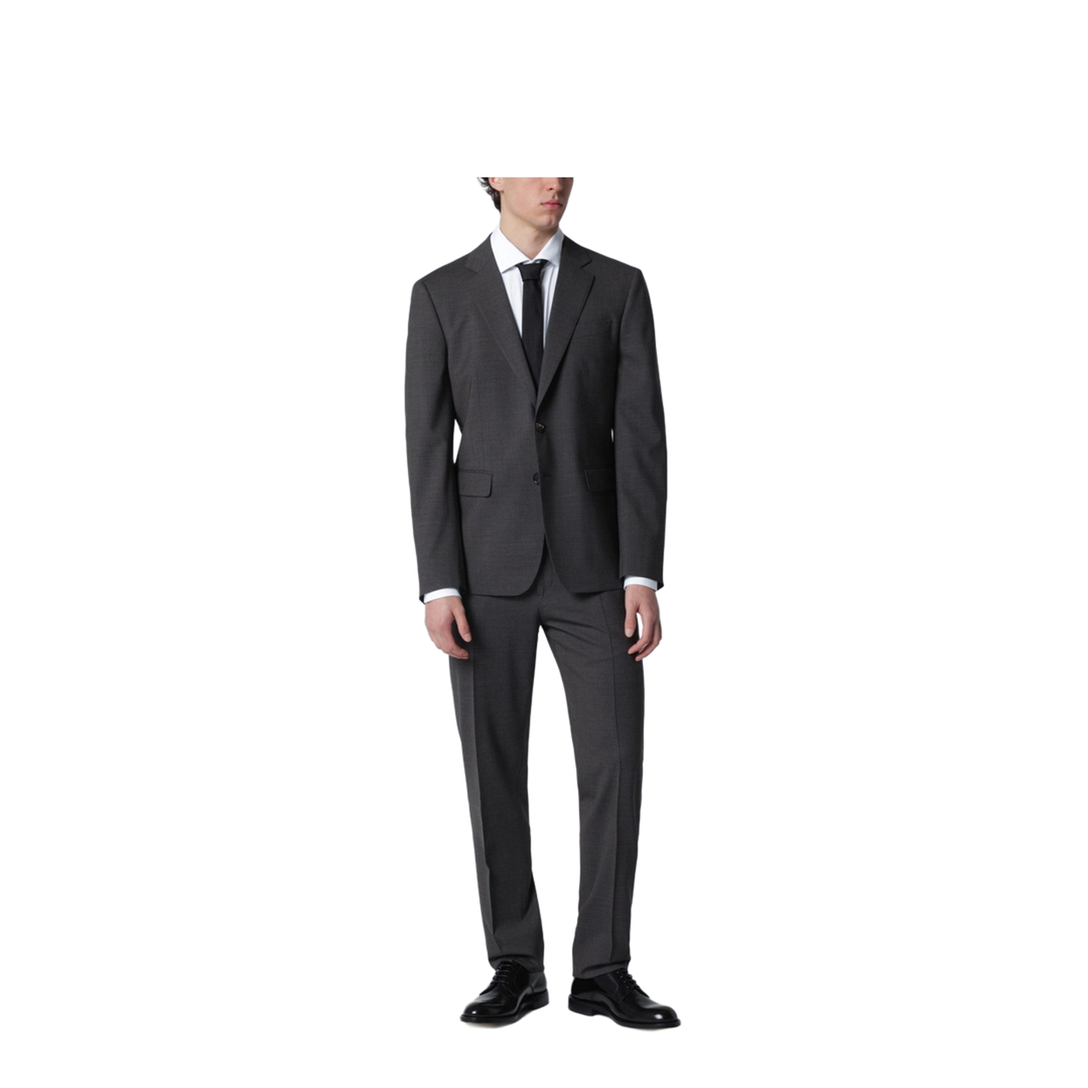 Gray Fleece Wool Two-Piece Suit - Image 1