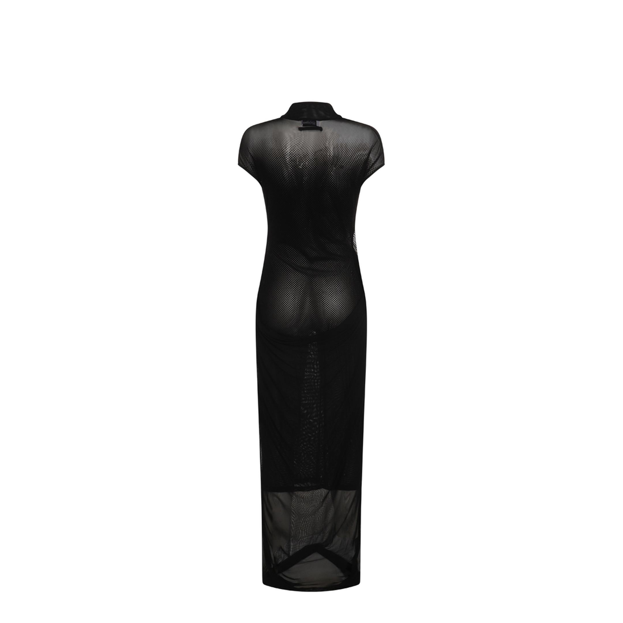 Mesh Dress with Flocked Logo - Image 3
