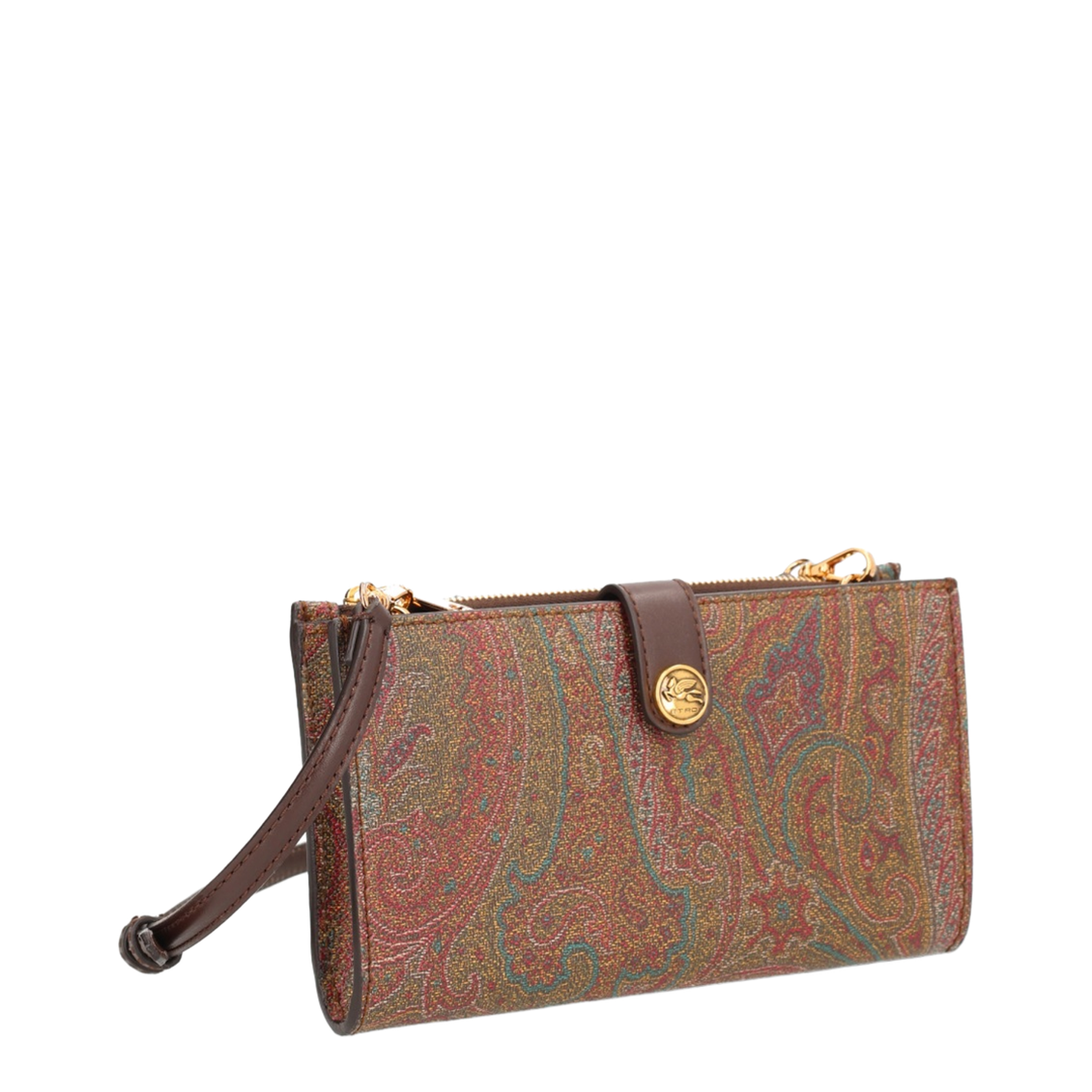Etro Essential Arnica Wallet With Shoulder Strap - Brown - Image 2