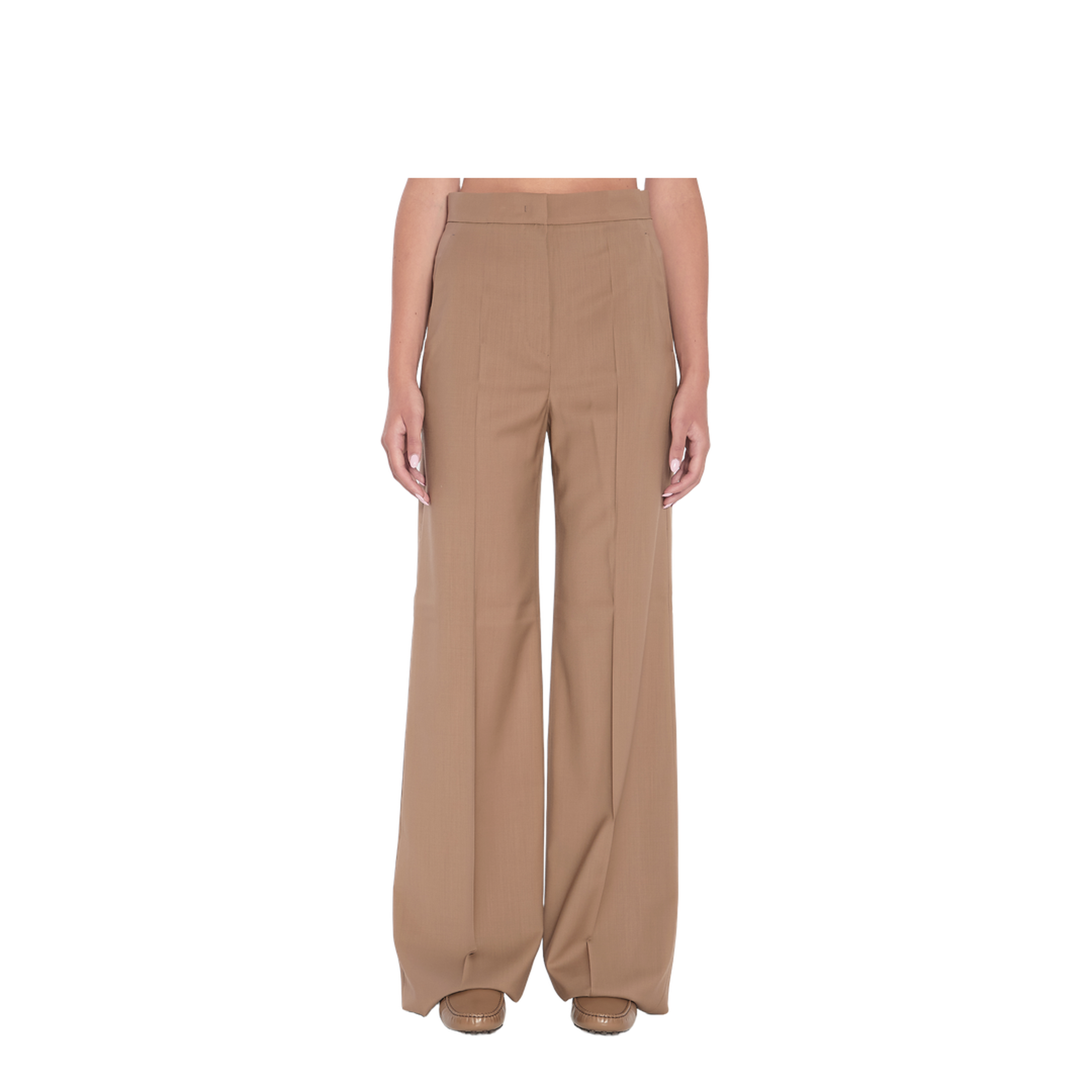 Straight-leg Trousers in Light Wool - Image 1