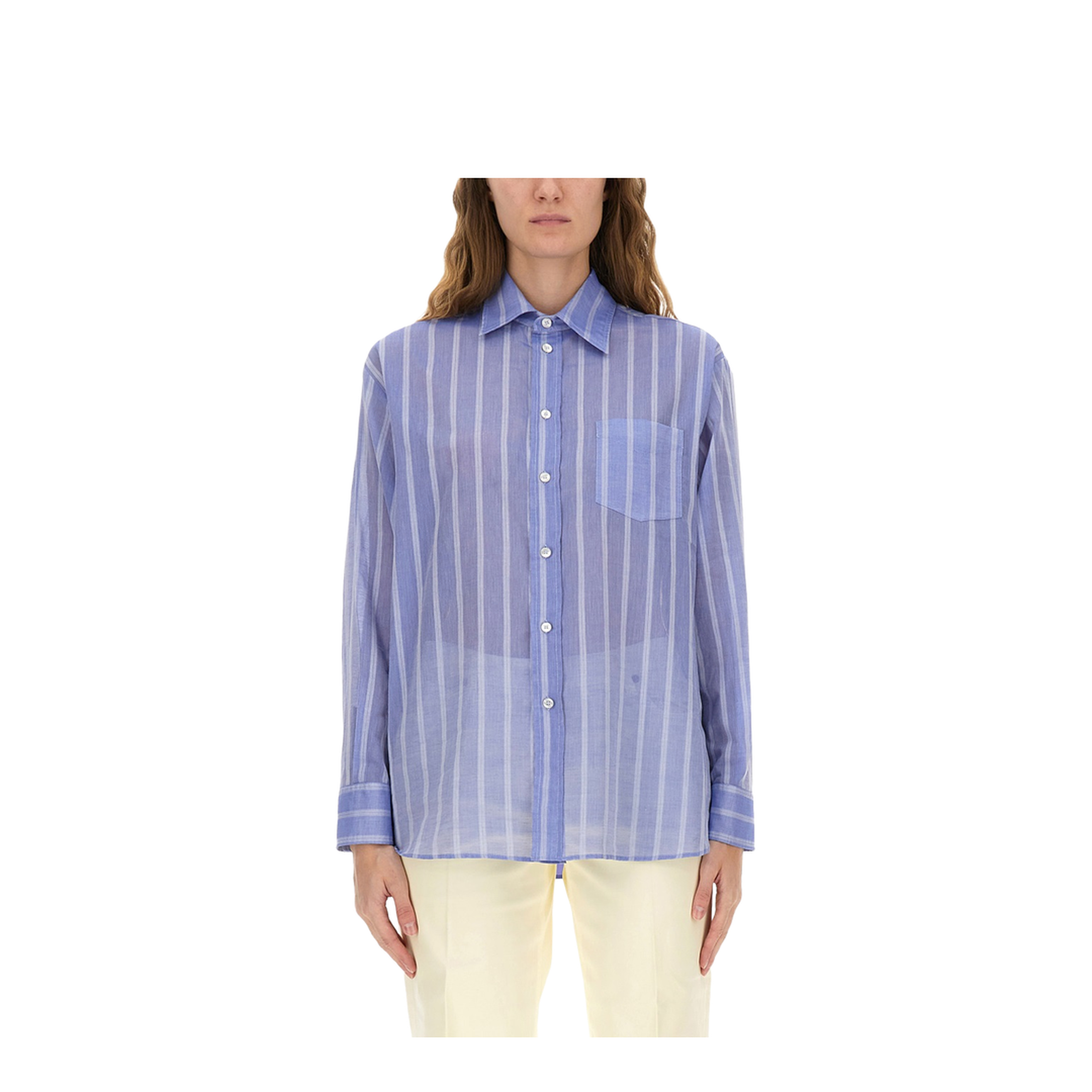 STRIPED COTTON SHIRT - Image 1