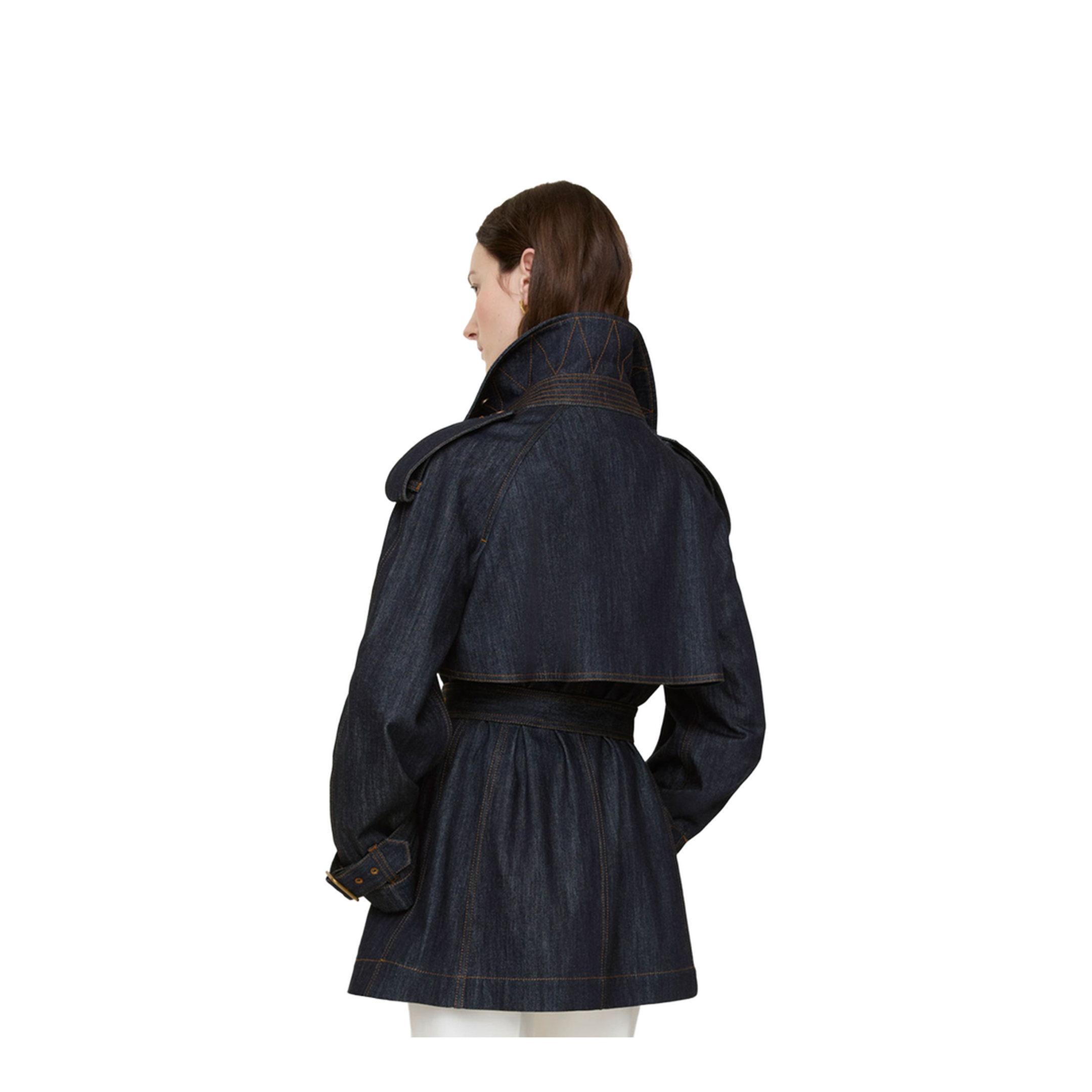 Short Denim Fitzrovia Trench Coat - Image 4