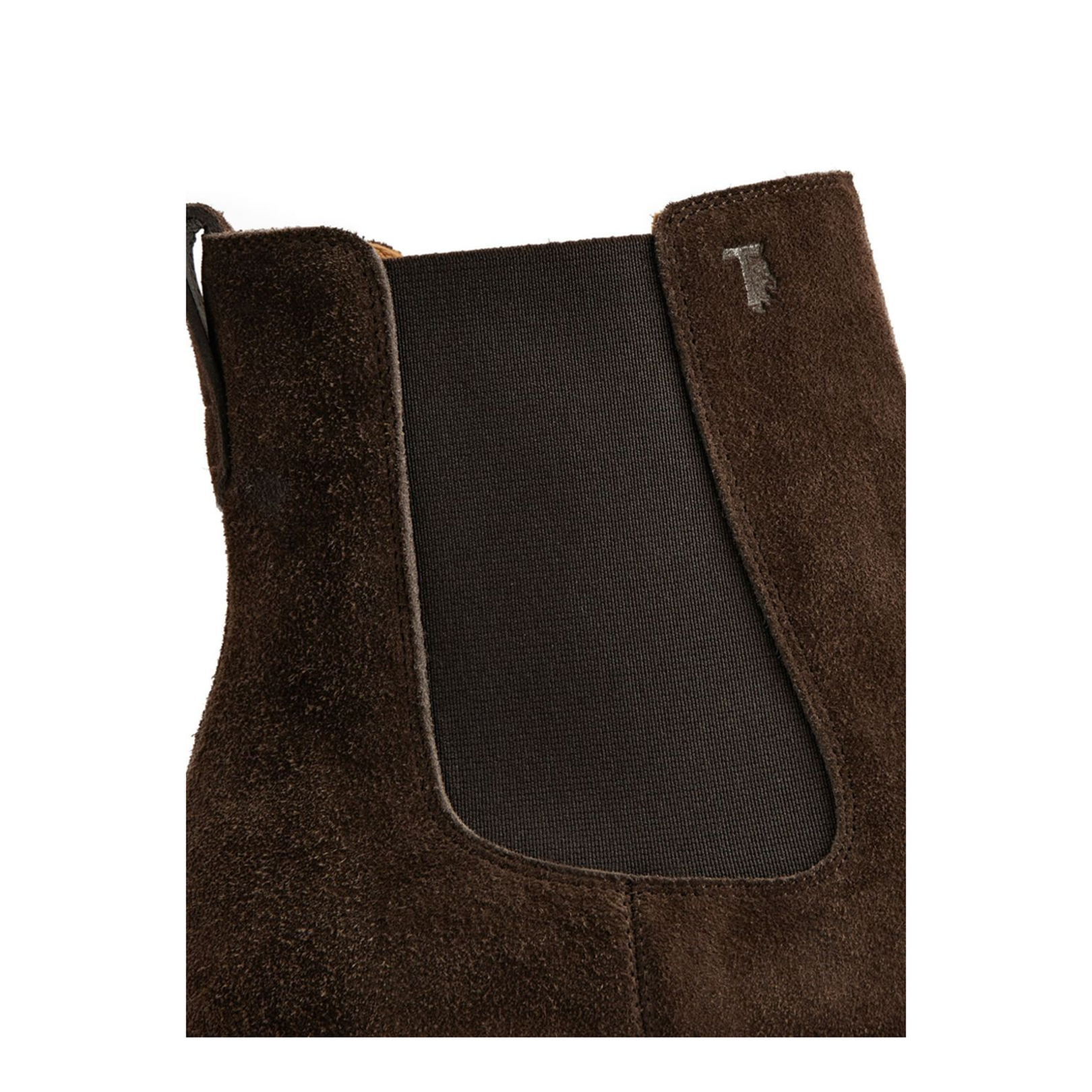 Coffee Brown Elasticated Side Panels Low Stacked Heel Round Toe - Image 4