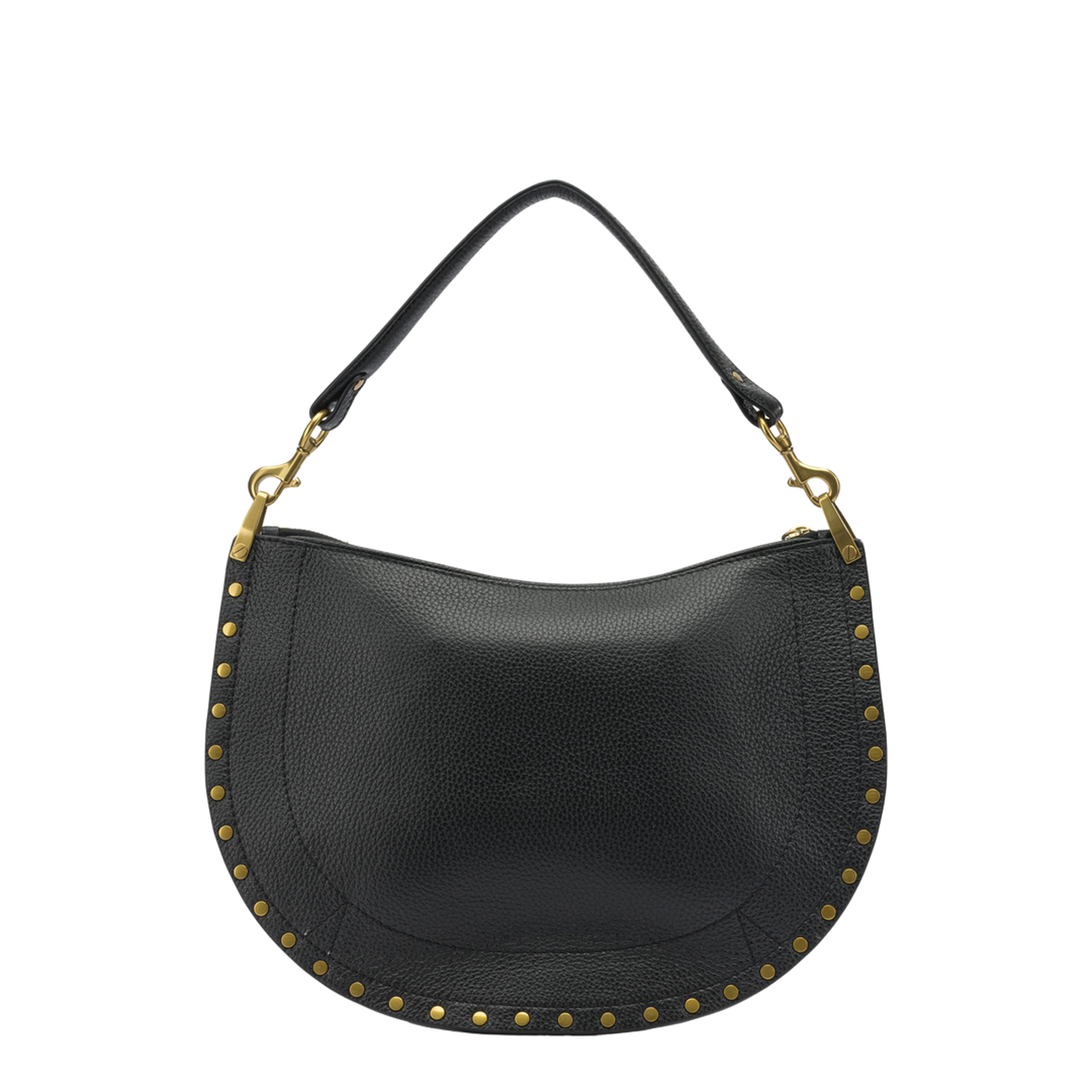 Oskan Soft Zip Medium Grained Calfskin Shoulder Bag - Black - Image 3