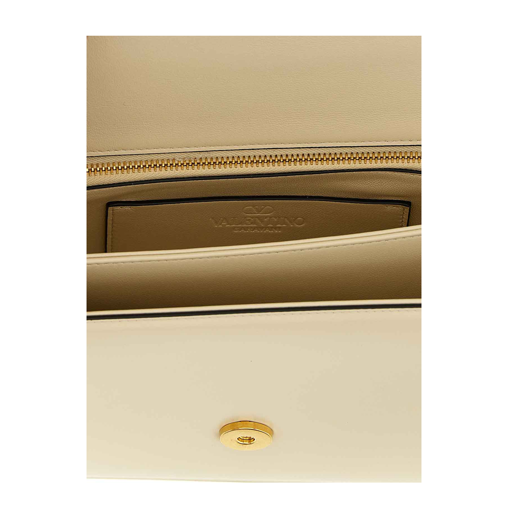 VLogo Signature Calfskin Shoulder Bag - Ivory - Image 4