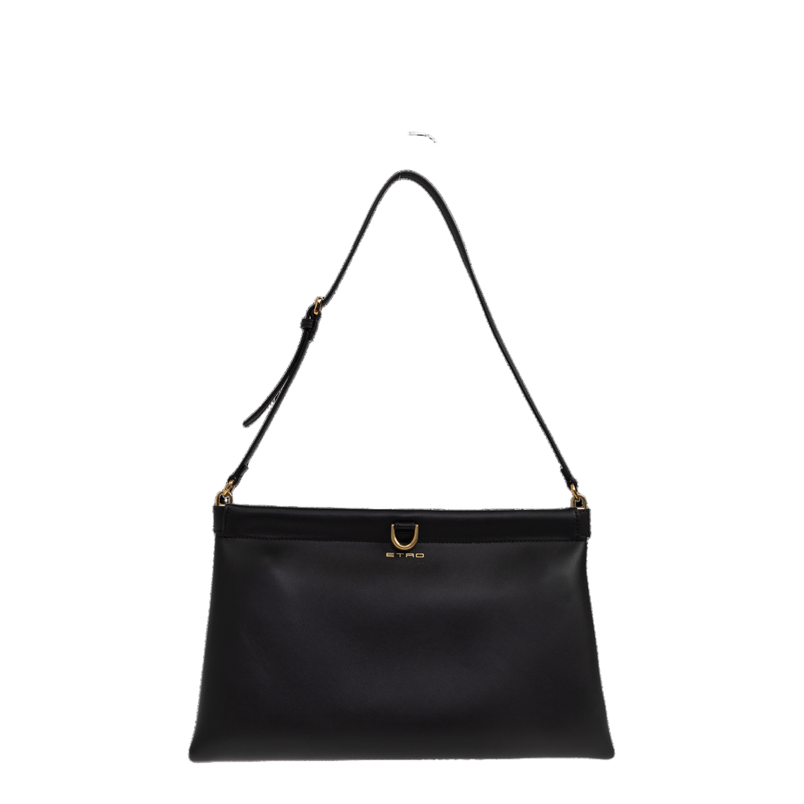 Medium Leather Clutch Talk Black - Image 1