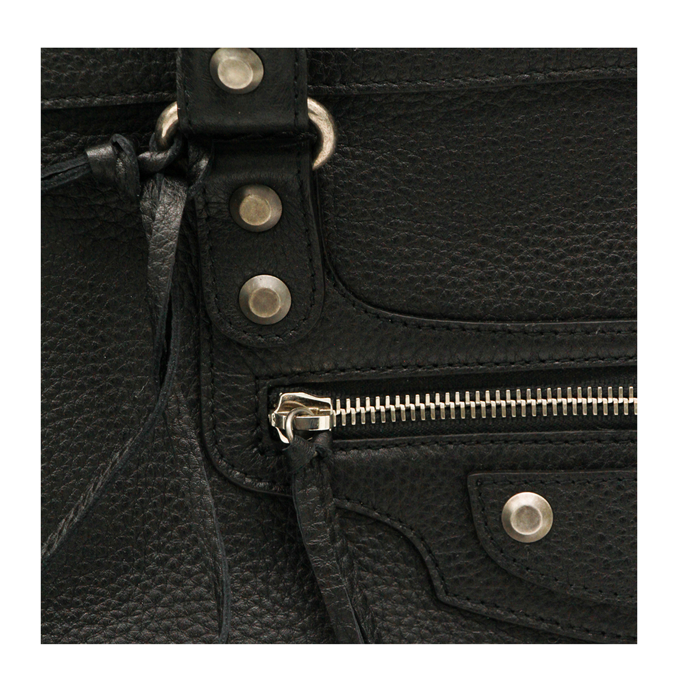 Le City Large Grained Calfskin Duffle - Black - Image 7