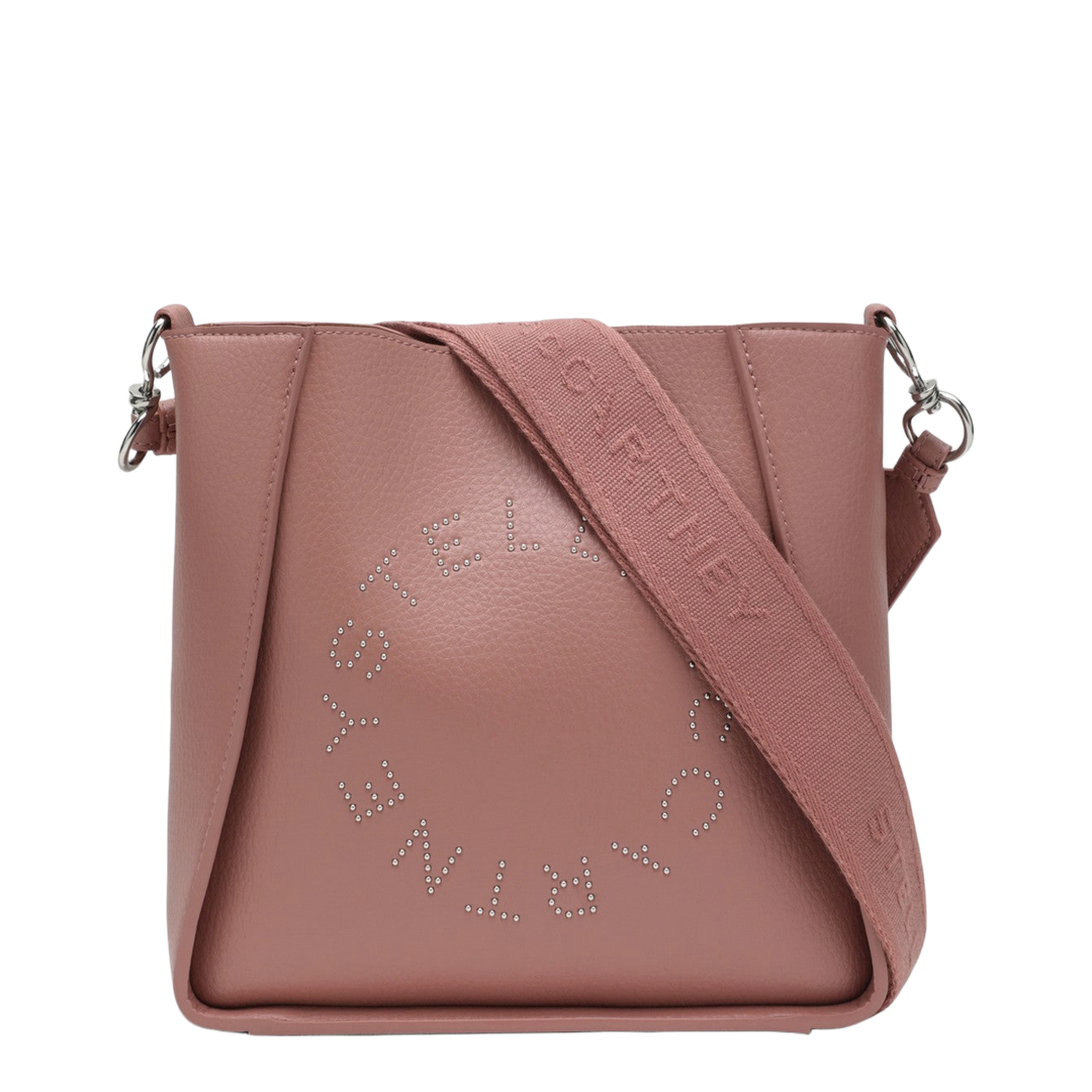 Square Pink Crossbody Bag with Logo - Image 1