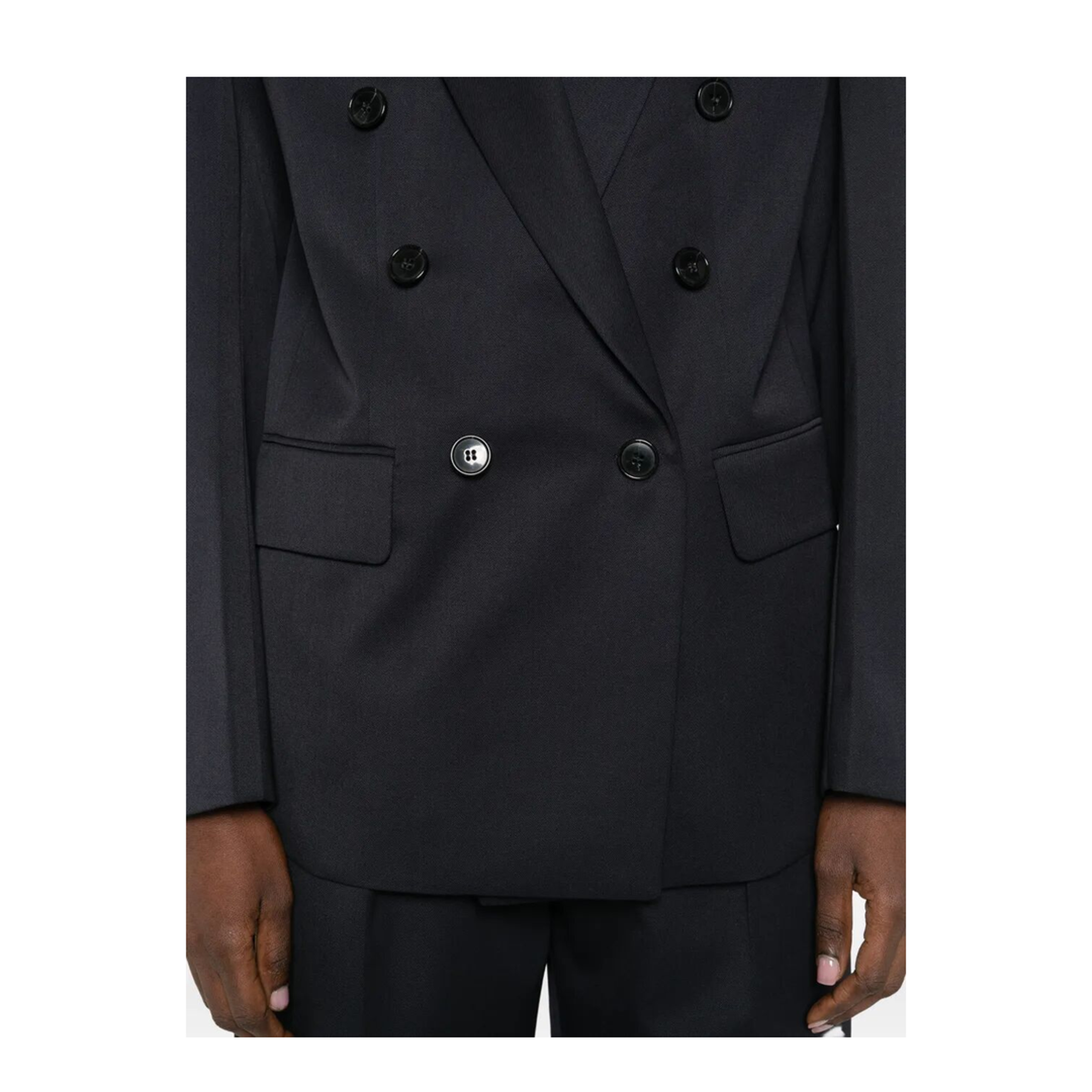 Double-Breasted Wool Tailored Jacket - Image 4