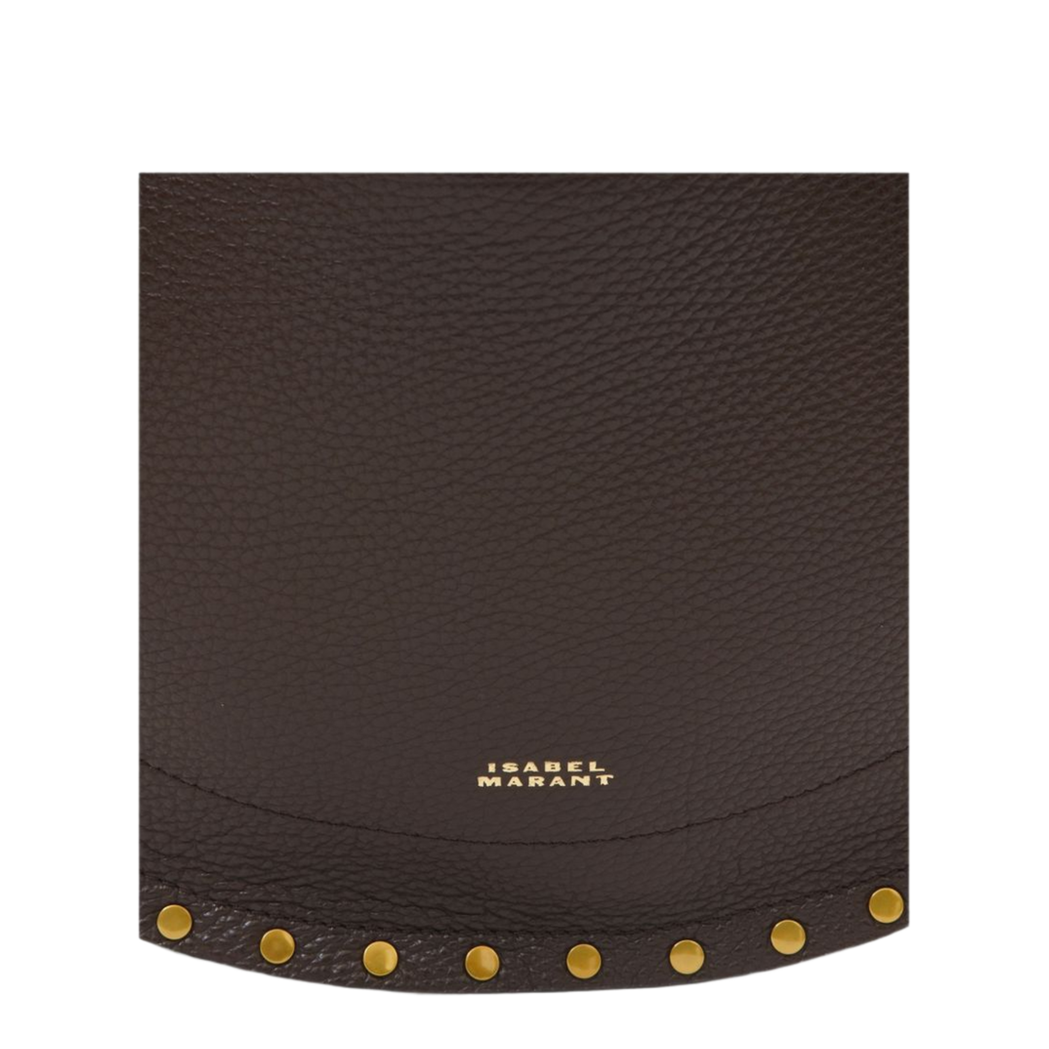 Grained Leather Crossbody Bag - Coffee - Image 2