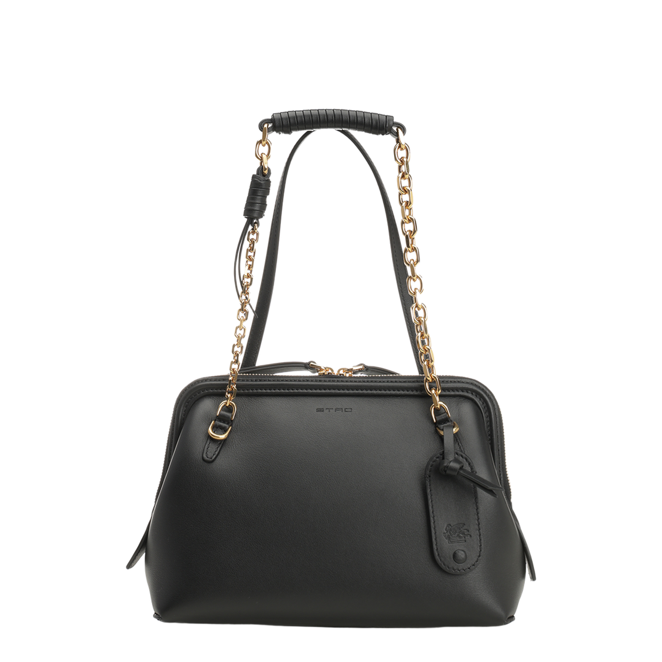 Doc Small Leather Shoulder Bag - Black - Image 1