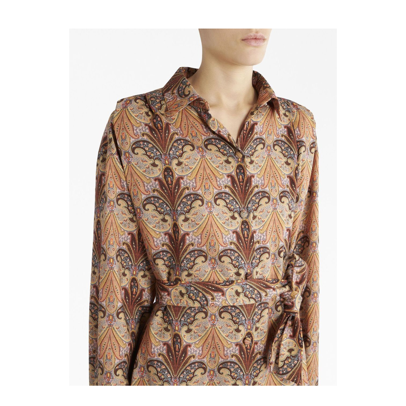 Printed Shirt Dress - Image 4