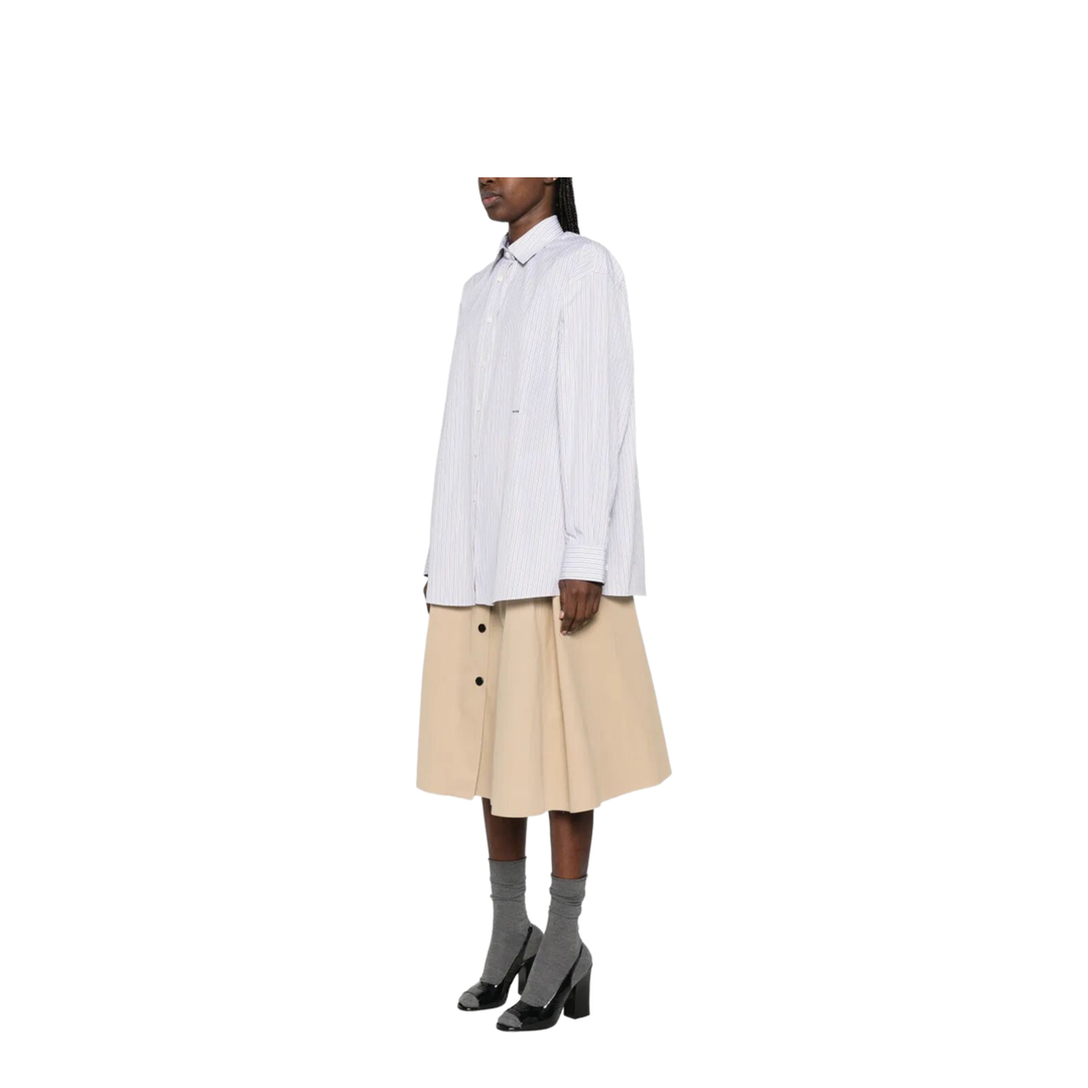 Double-Stripe Cotton Poplin Shirt - Image 2