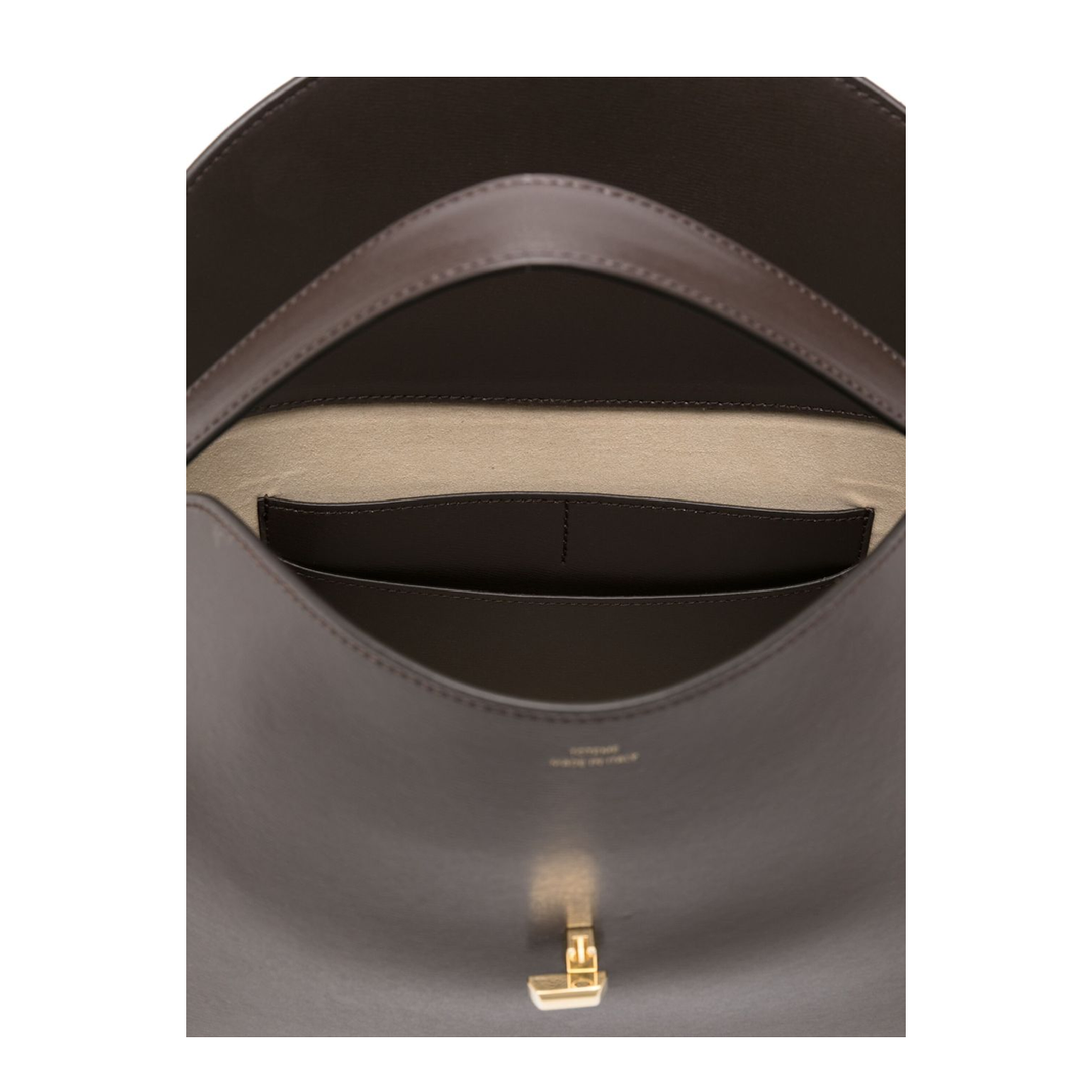 T-Lock Leather Top-Handle Bag - Bark - Image 3