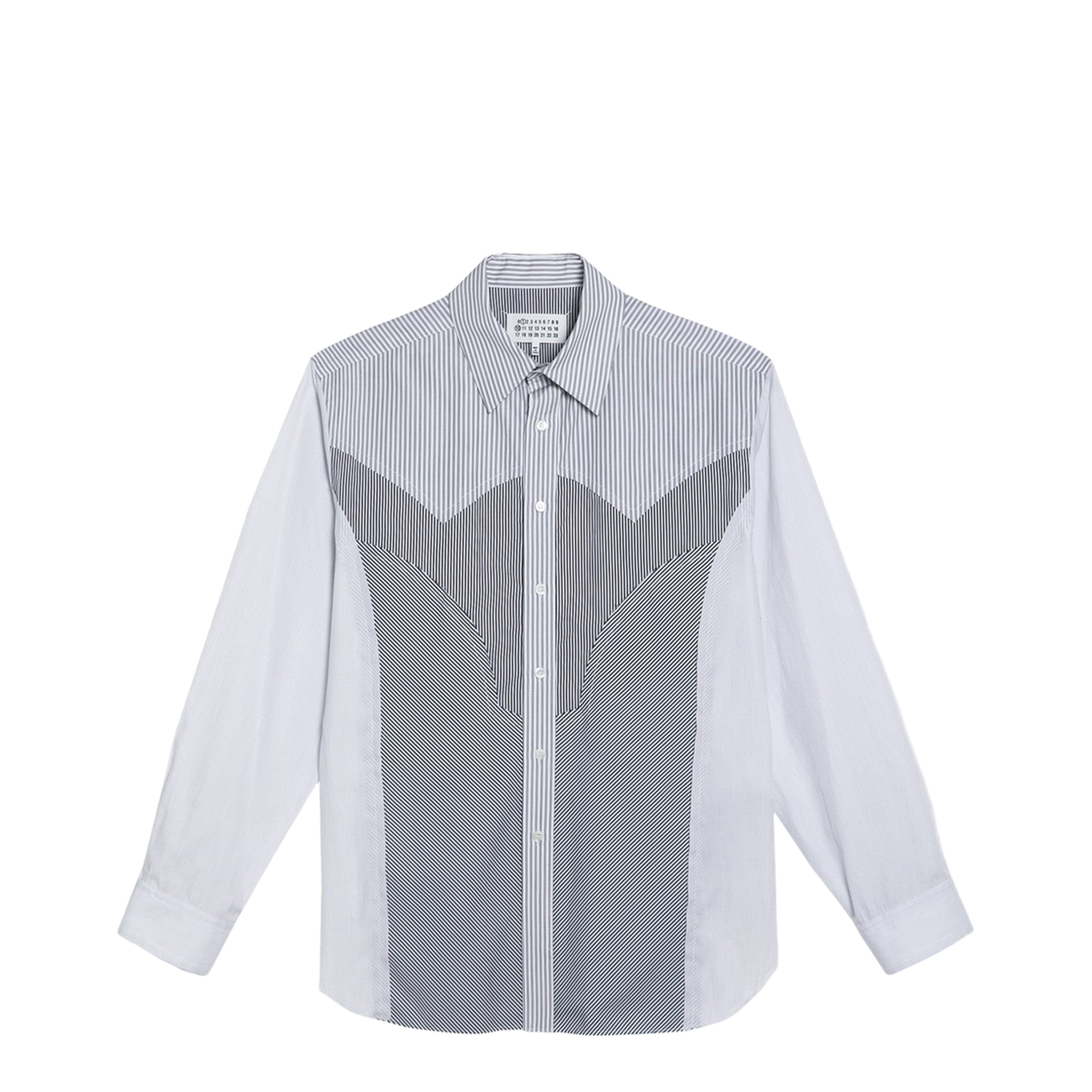 Striped Patchwork Shirt - Image 1