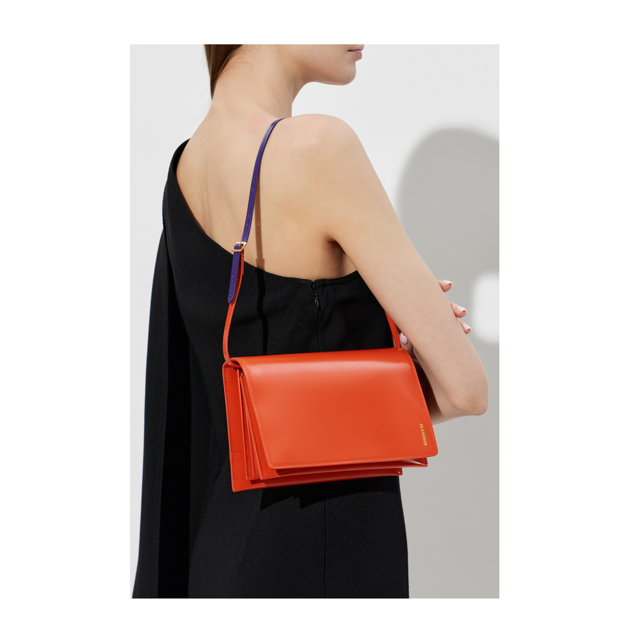 File Small Calfskin Shoulder Bag - Paprika - Image 4