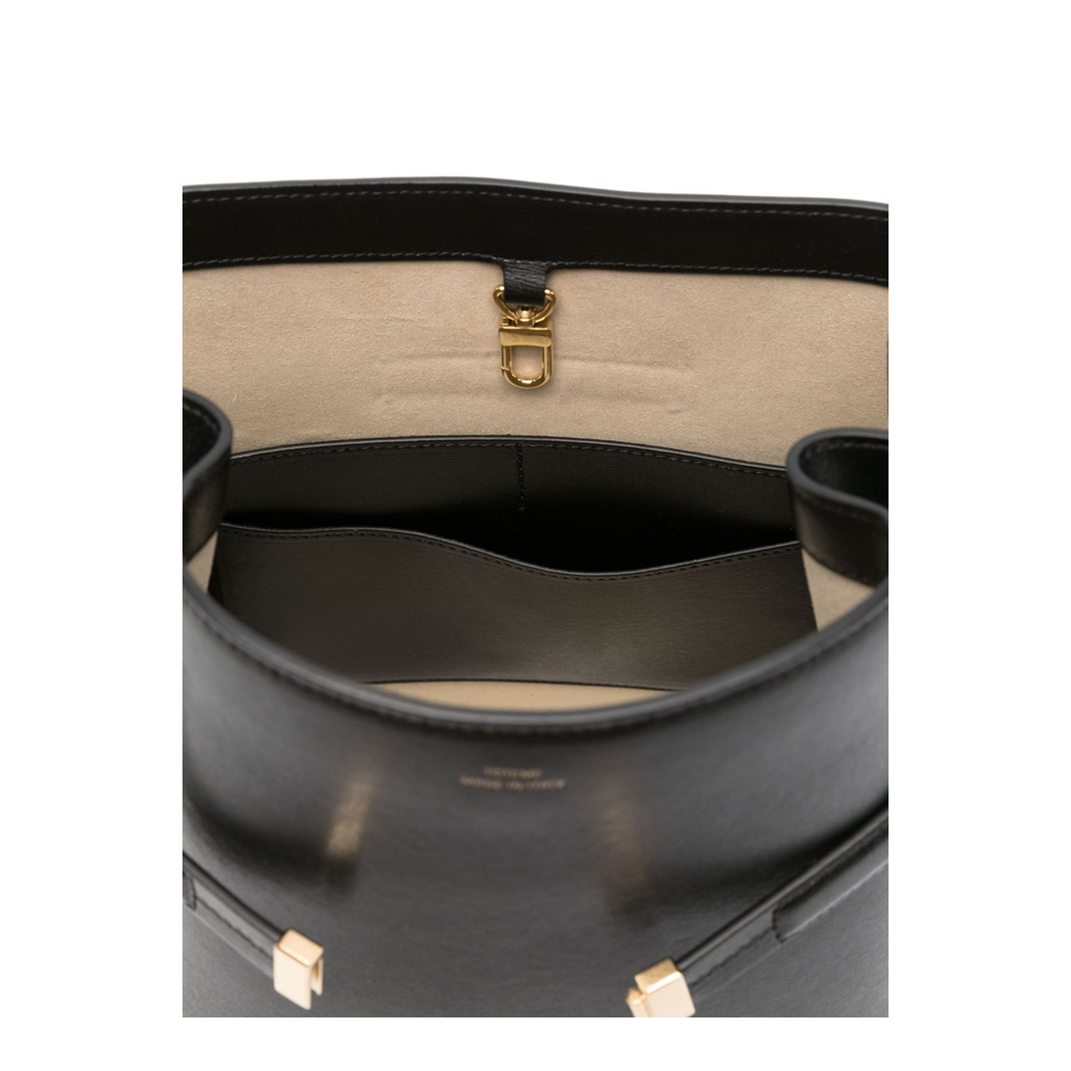 PRE UNI Calf Leather Bucket Bag - Black - Image 3