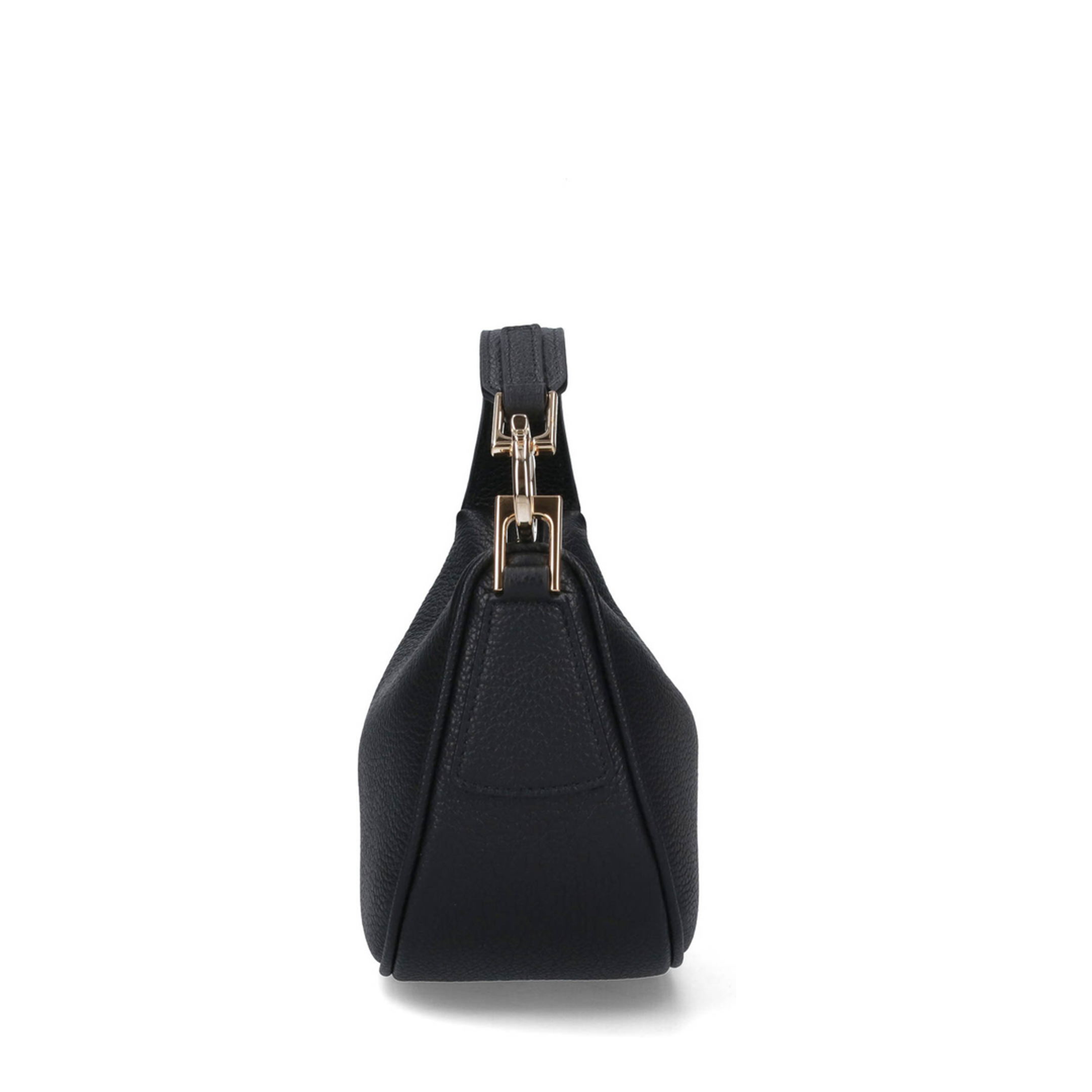 North-South Mini Calfskin Hobo Bag - Black - Image 5